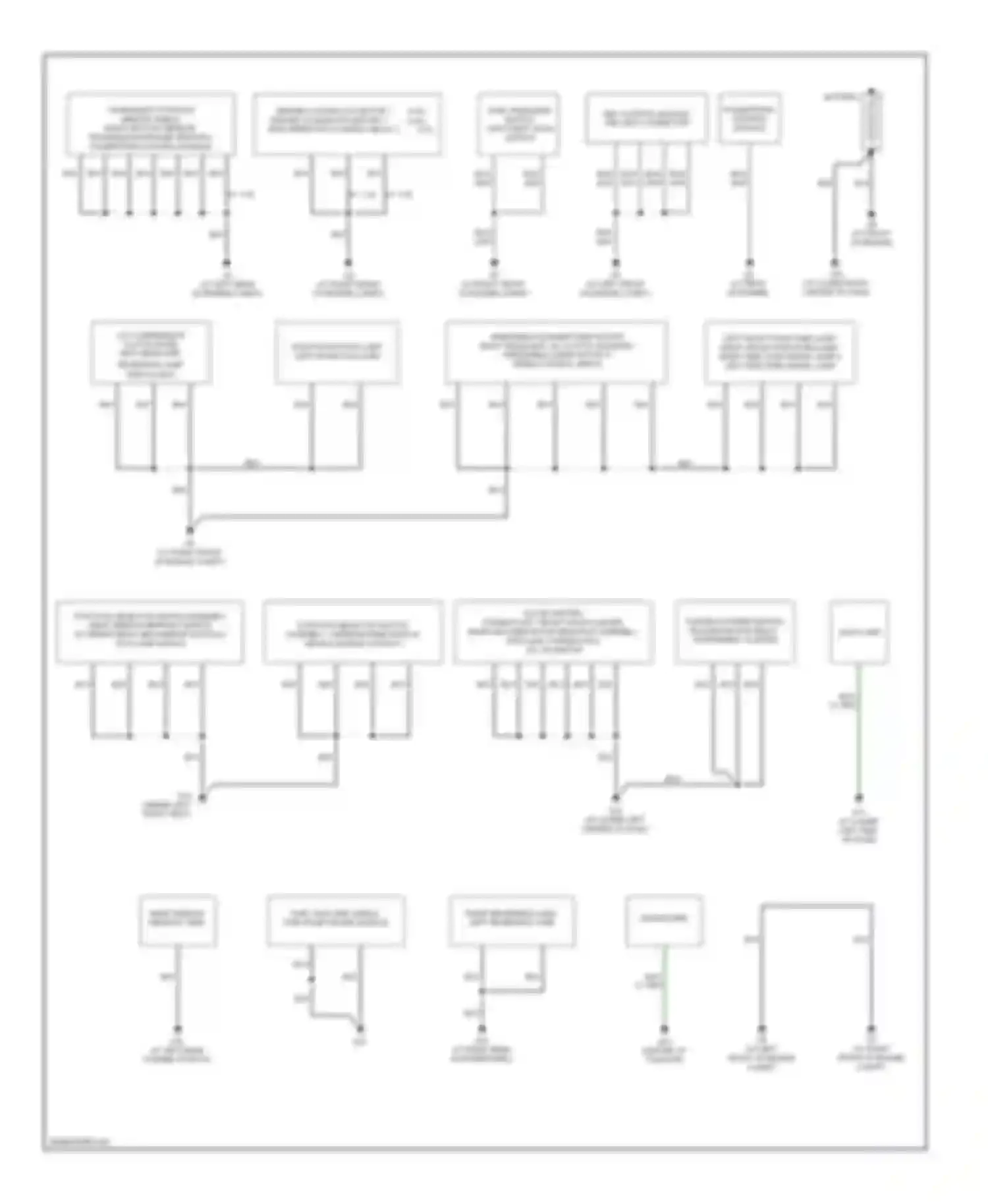 Tribute Mazda I facelift (2004-2007): Ground distribution circuit (1 of 2)
