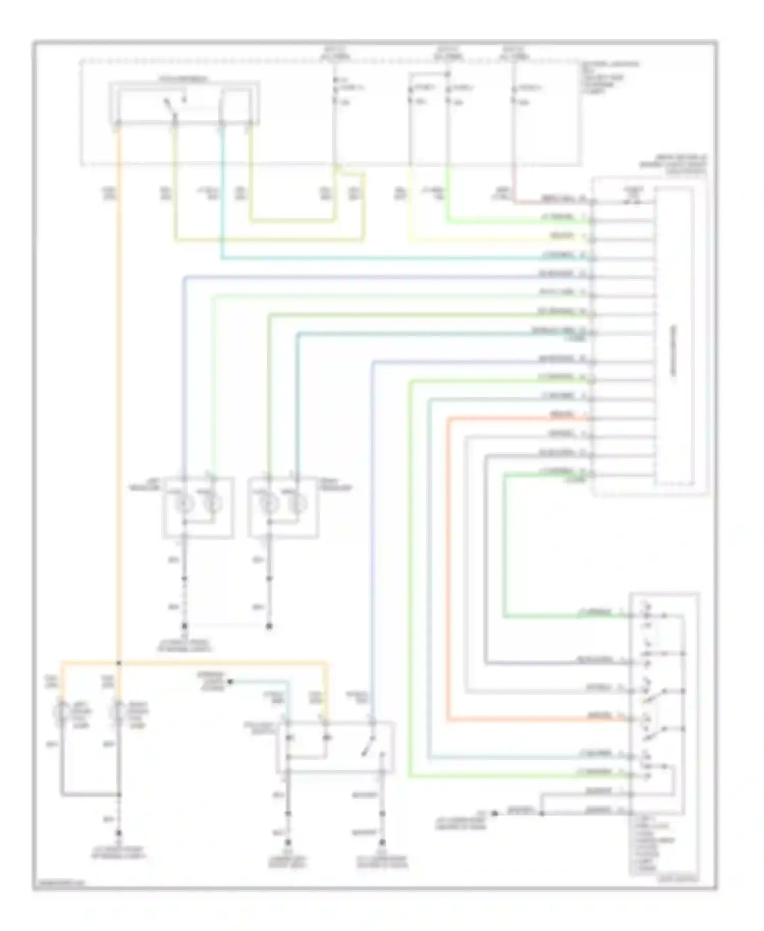 Tribute Mazda I facelift (2004-2007): Headlights circuit, without drl
