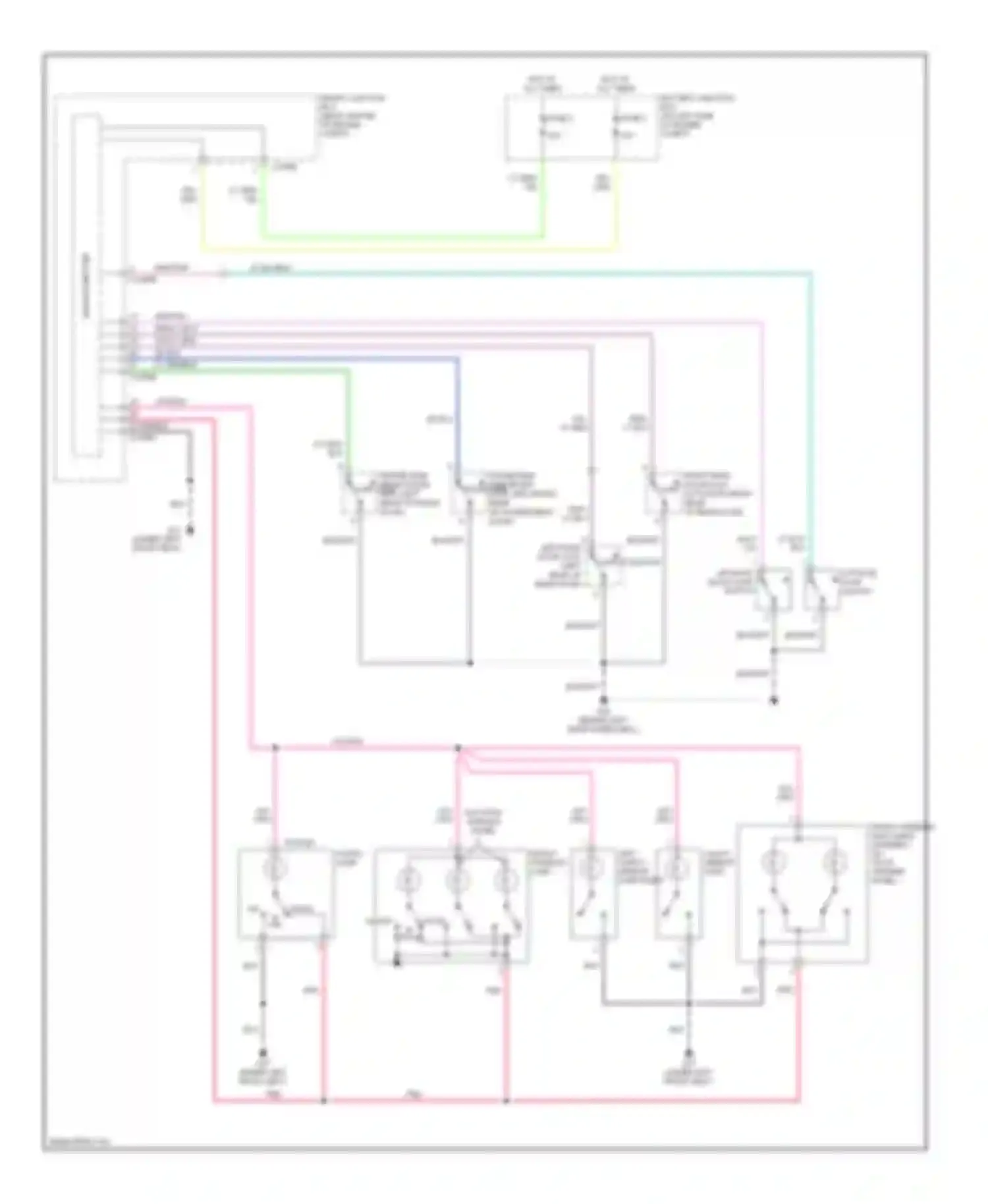 Tribute Mazda I facelift (2004-2007): Courtesy lamps circuit