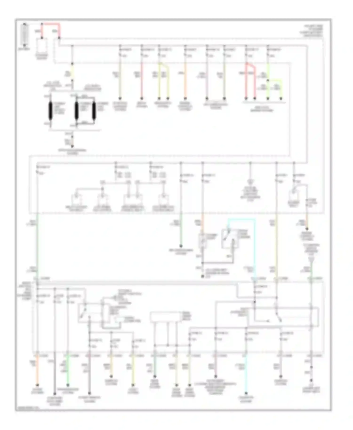 Tribute Mazda I facelift (2004-2007): Power distribution circuit (1 of 2)