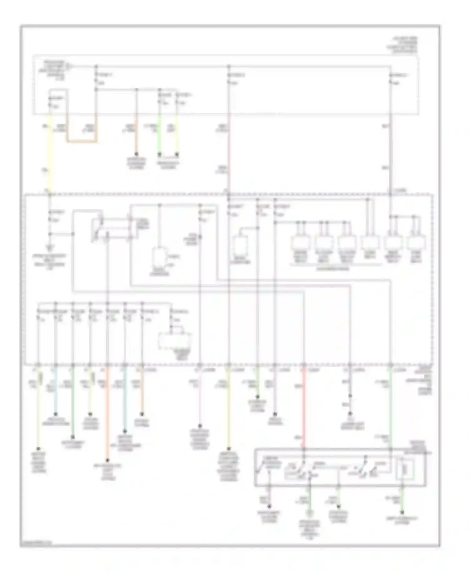 Tribute Mazda I facelift (2004-2007): Power distribution circuit (2 of 2)