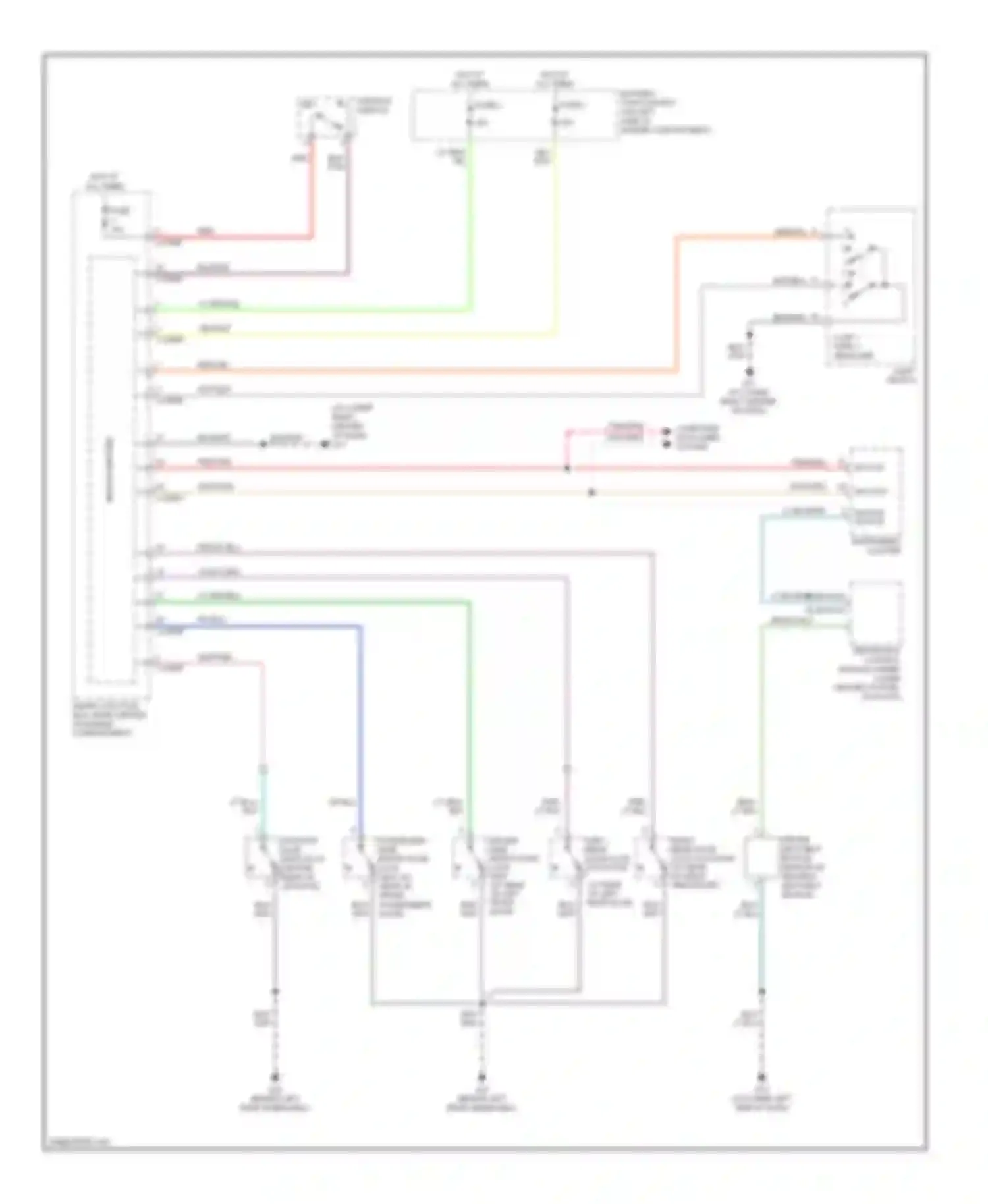 Tribute Mazda I facelift (2004-2007): Warning systems circuit