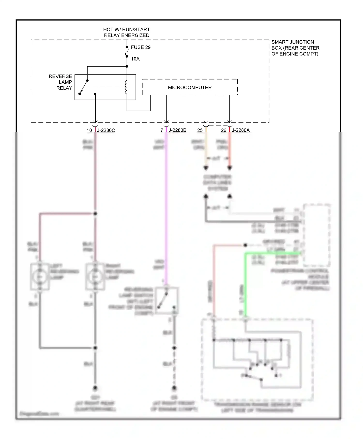 Mazda Tribute I facelift (2004-2007) computer data lines system wiring diagram  (3 of 7)