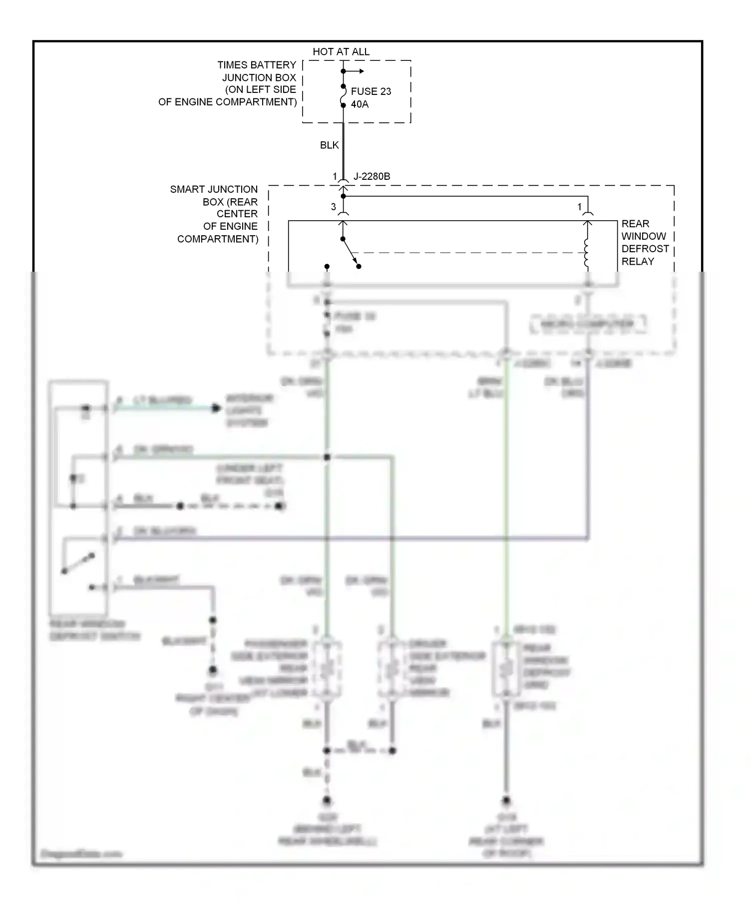 Mazda Tribute I facelift (2004-2007) micro computer wiring diagram  (1 of 5)