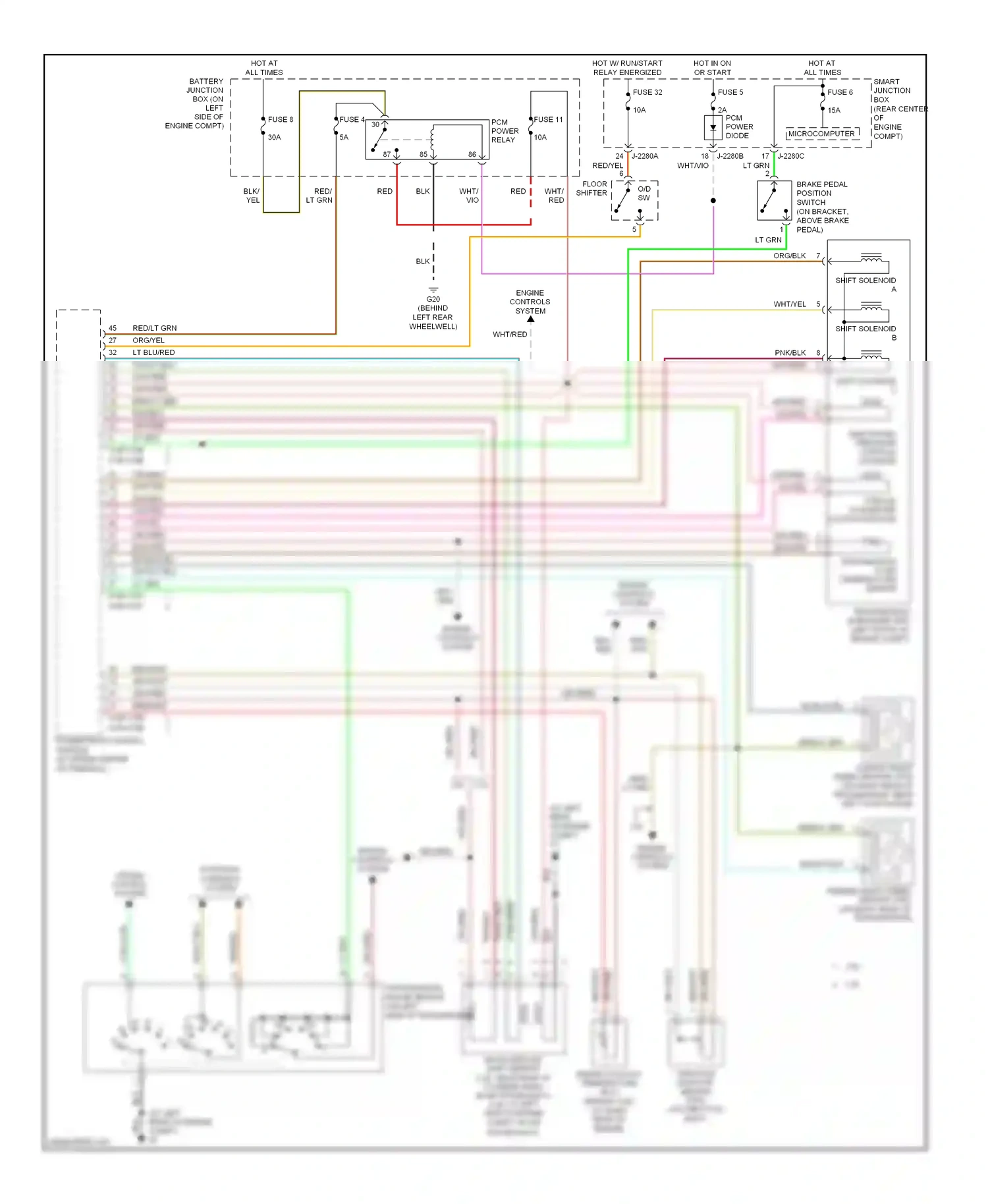 Mazda Tribute I facelift (2004-2007) microcomputer wiring diagram  (11 of 13)