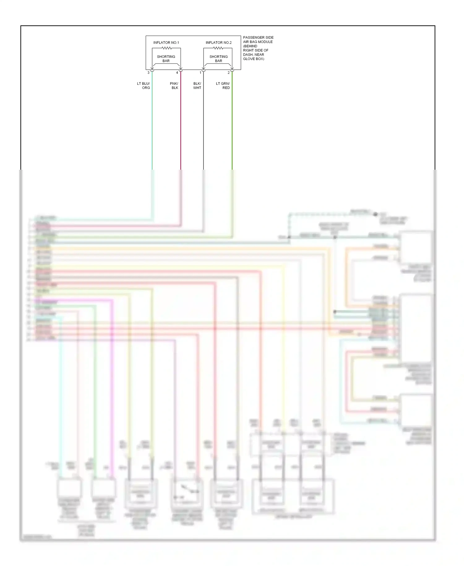 Mazda Tribute I facelift (2004-2007) occupant classification sensor(ocs) module (in driver's seat bottom) wiring diagram  (1 of 1)