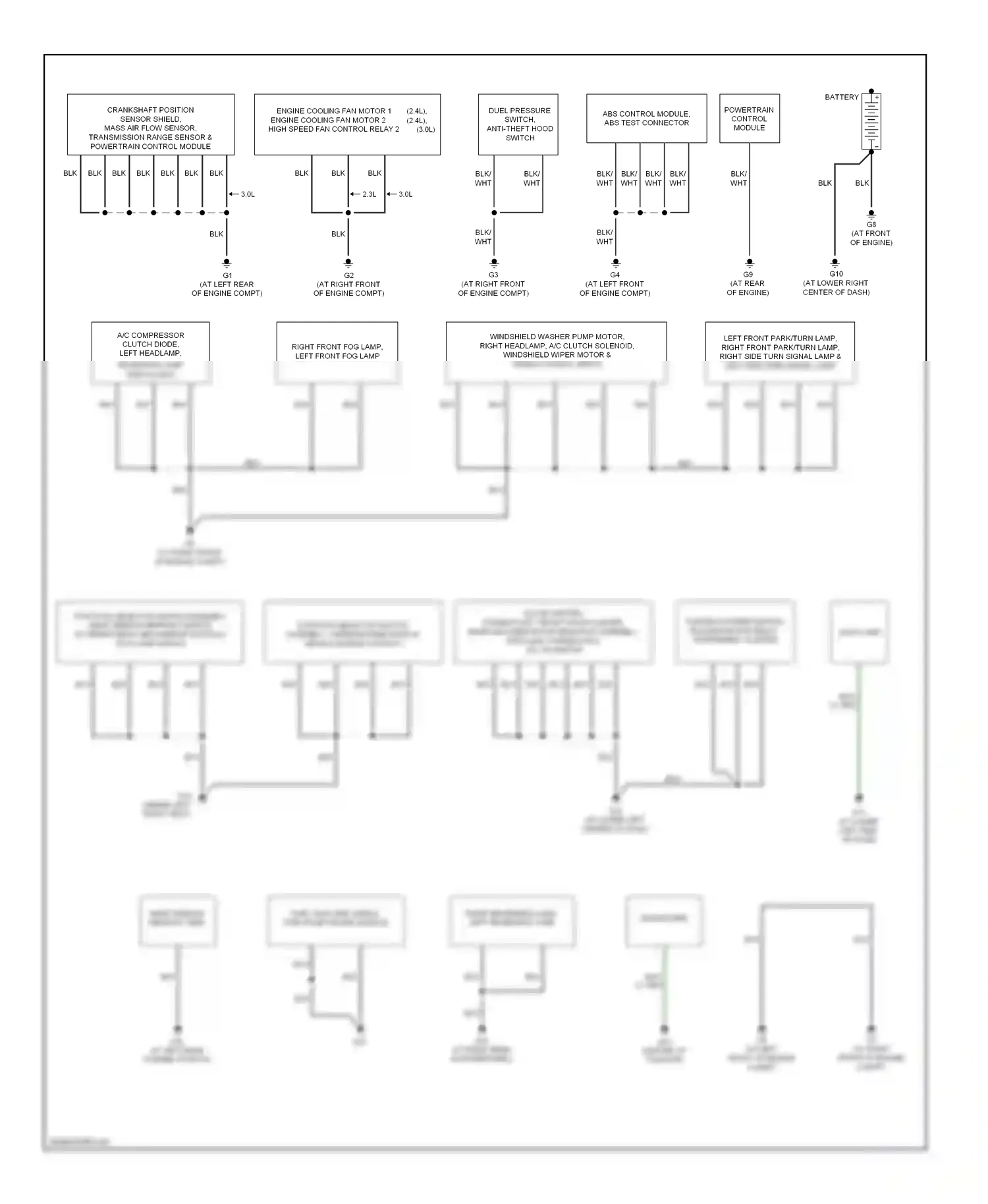 Mazda Tribute I facelift (2004-2007) powertrain control module wiring diagram  (1 of 1)