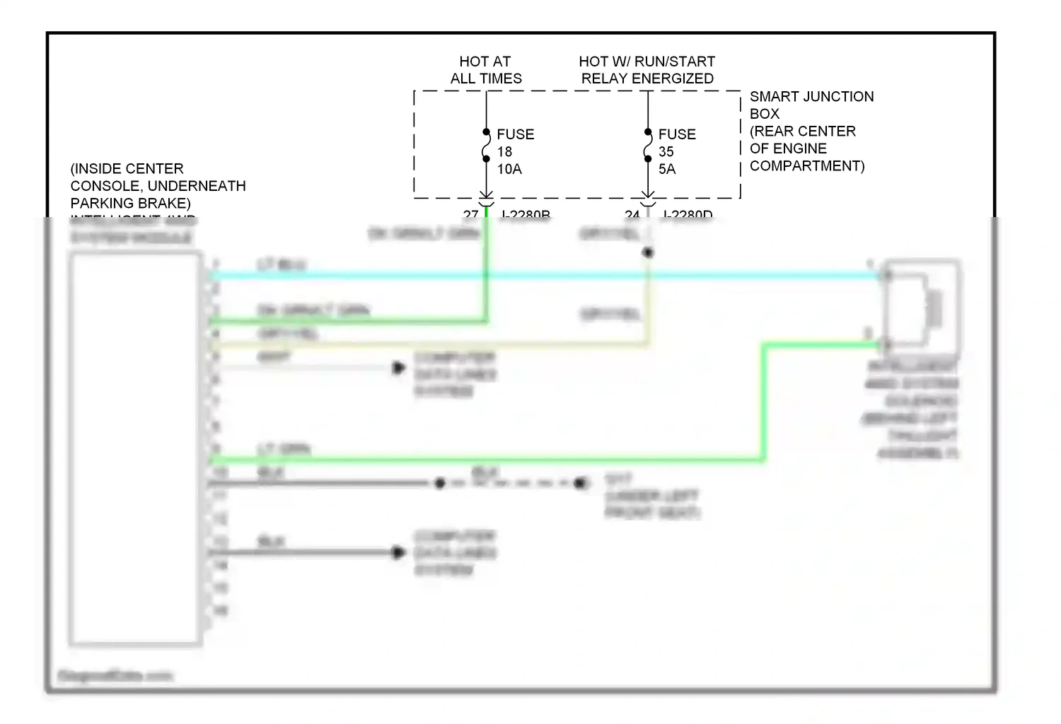Mazda Tribute I facelift (2004-2007) system module wiring diagram  (1 of 1)