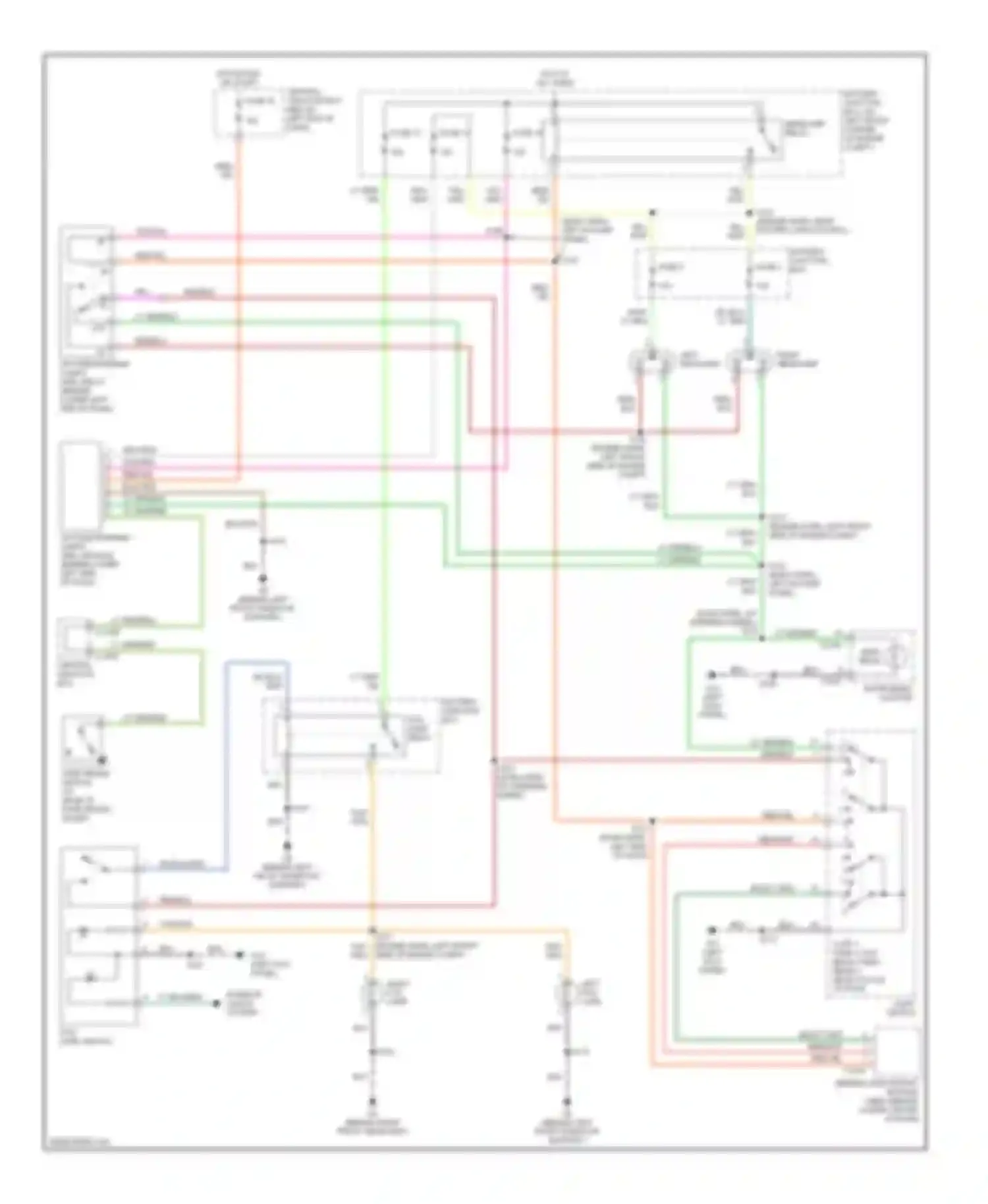 Tribute Mazda I (2000-2004): Headlight circuit, with drl