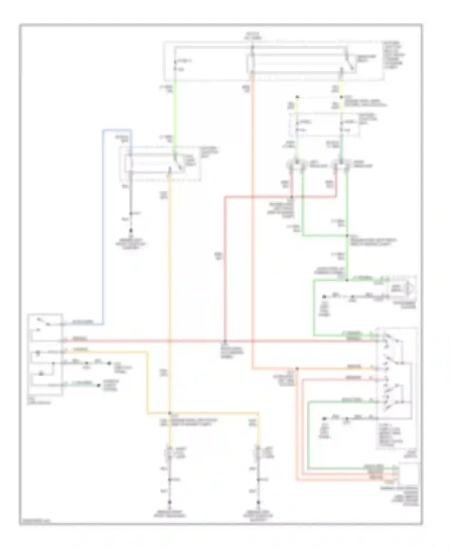 Tribute Mazda I (2000-2004): Headlight circuit, without drl