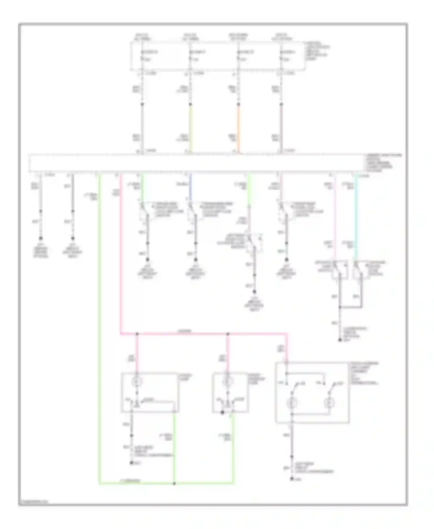 Tribute Mazda I (2000-2004): Courtesy lamps circuit