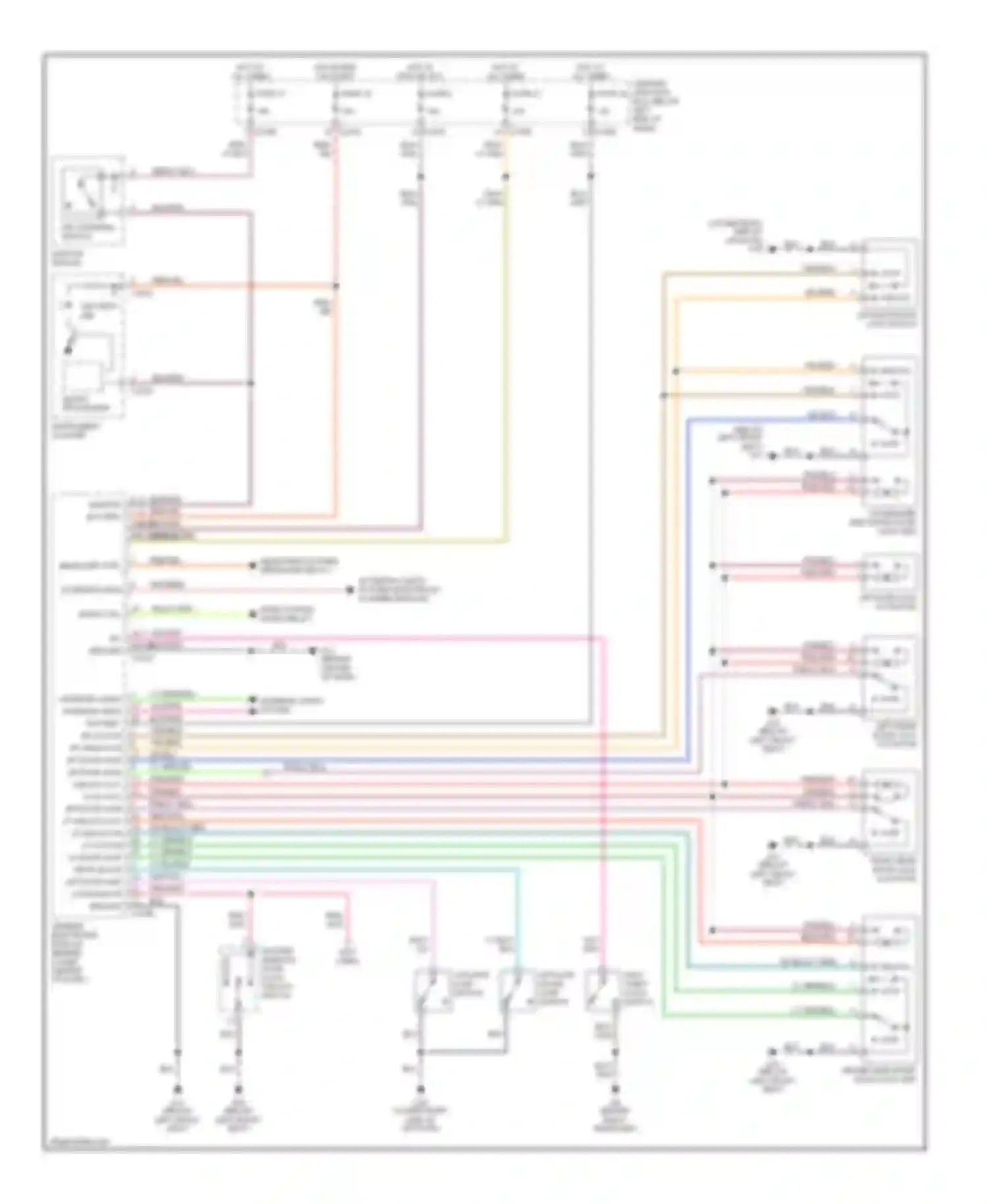 Tribute Mazda I (2000-2004): Power door lock circuit