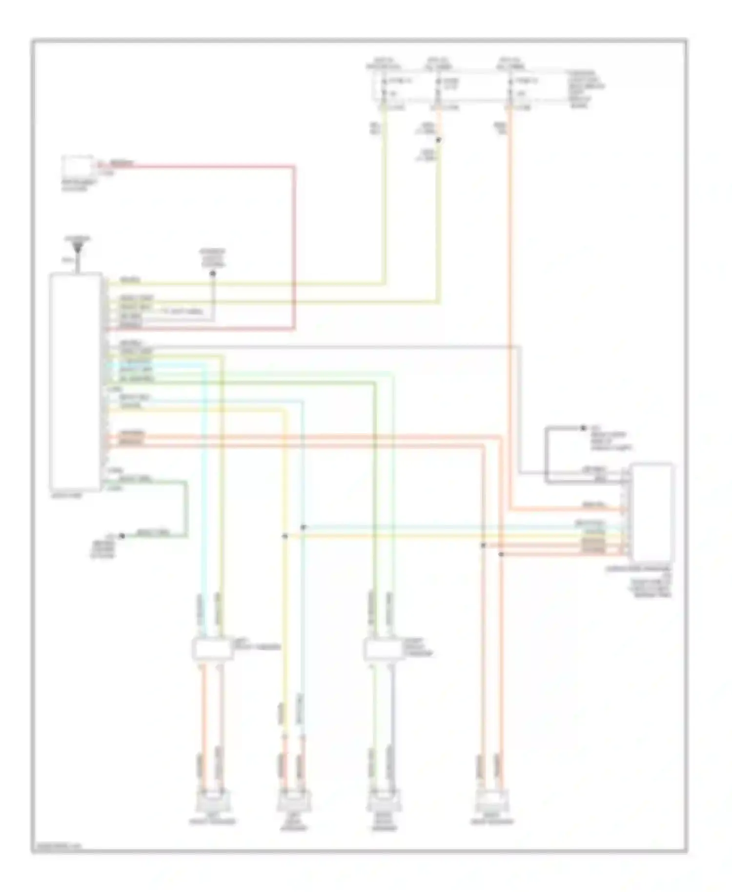 Tribute Mazda I (2000-2004): Radio circuits, 7 speaker system