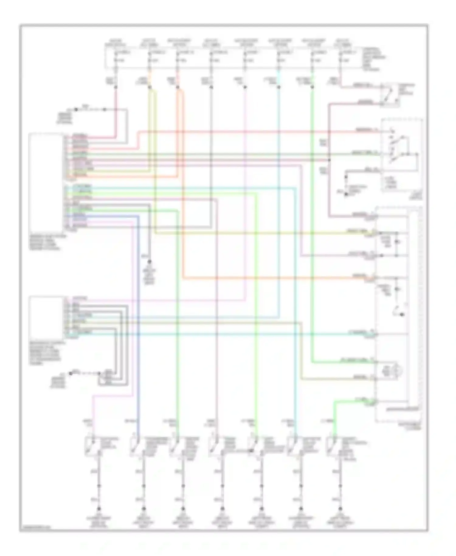 Tribute Mazda I (2000-2004): Warning system circuits