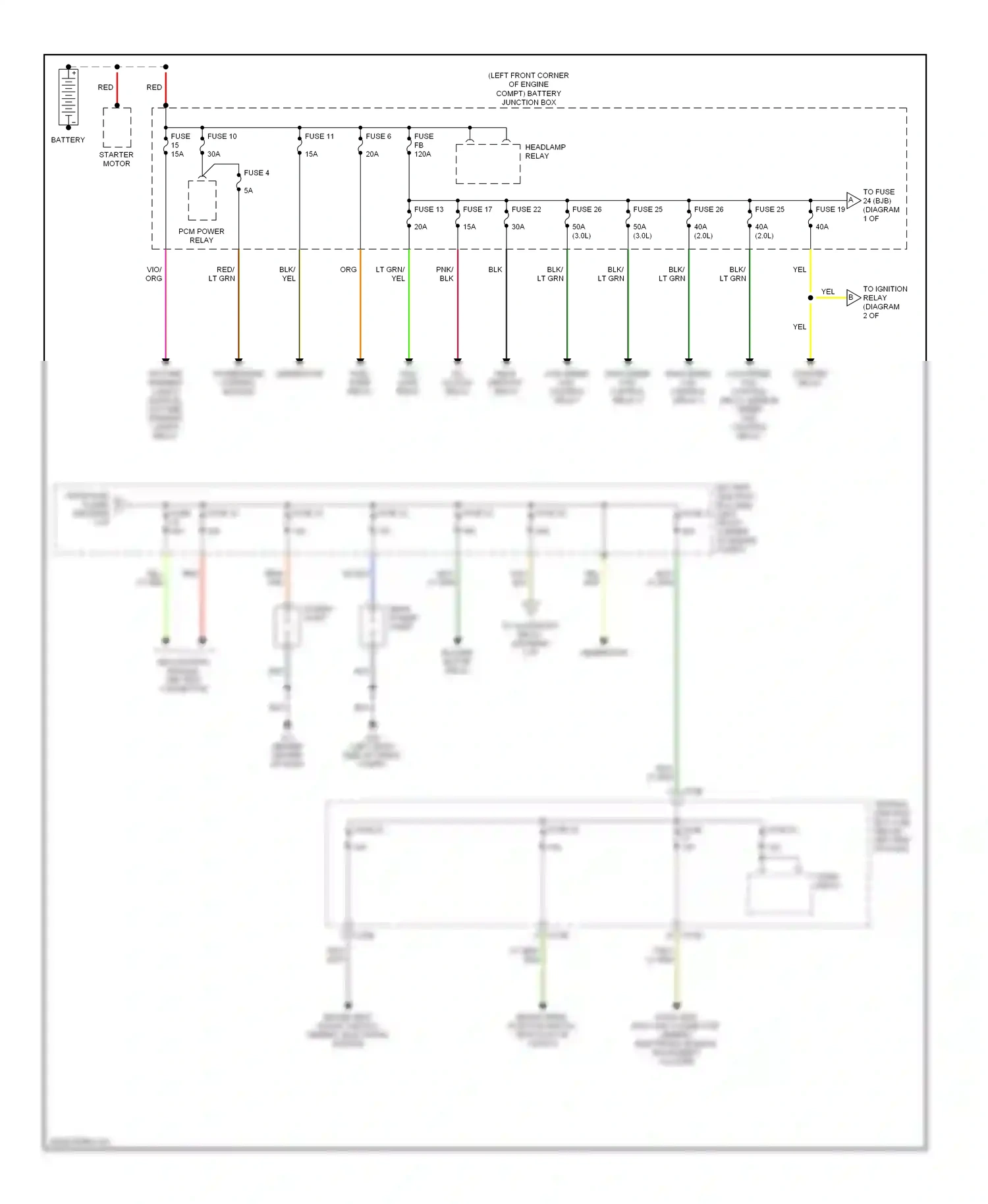 Mazda Tribute I (2000-2004) 2.0l wiring diagram  (2 of 2)