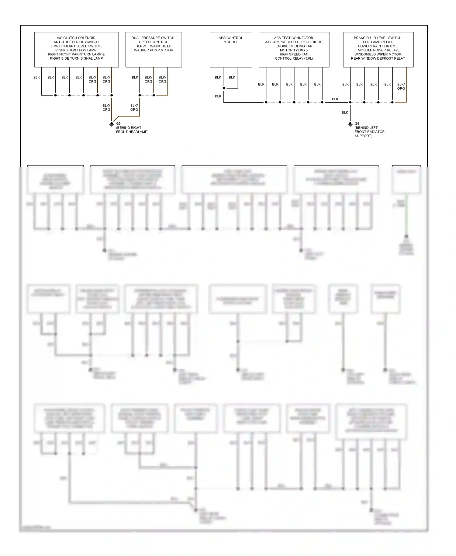 Mazda Tribute I (2000-2004) abs control module wiring diagram  (1 of 1)