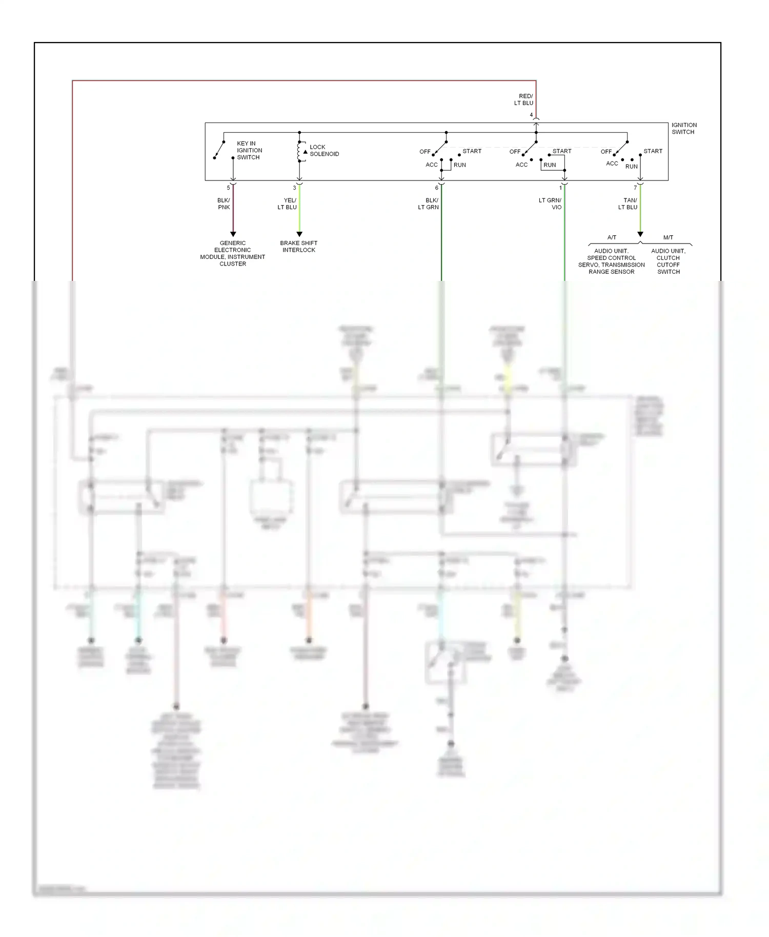 Mazda Tribute I (2000-2004) brake shift interlock wiring diagram  (1 of 1)