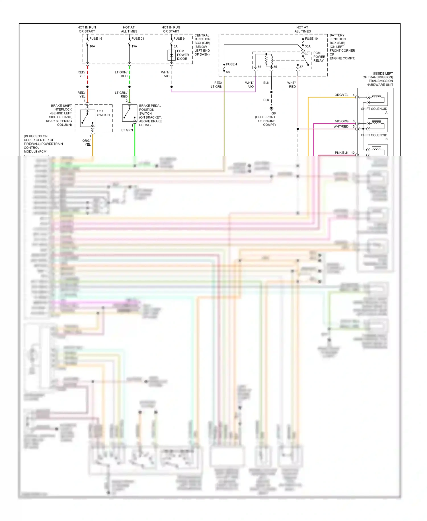 Mazda Tribute I (2000-2004) engine controls system wiring diagram  (1 of 1)