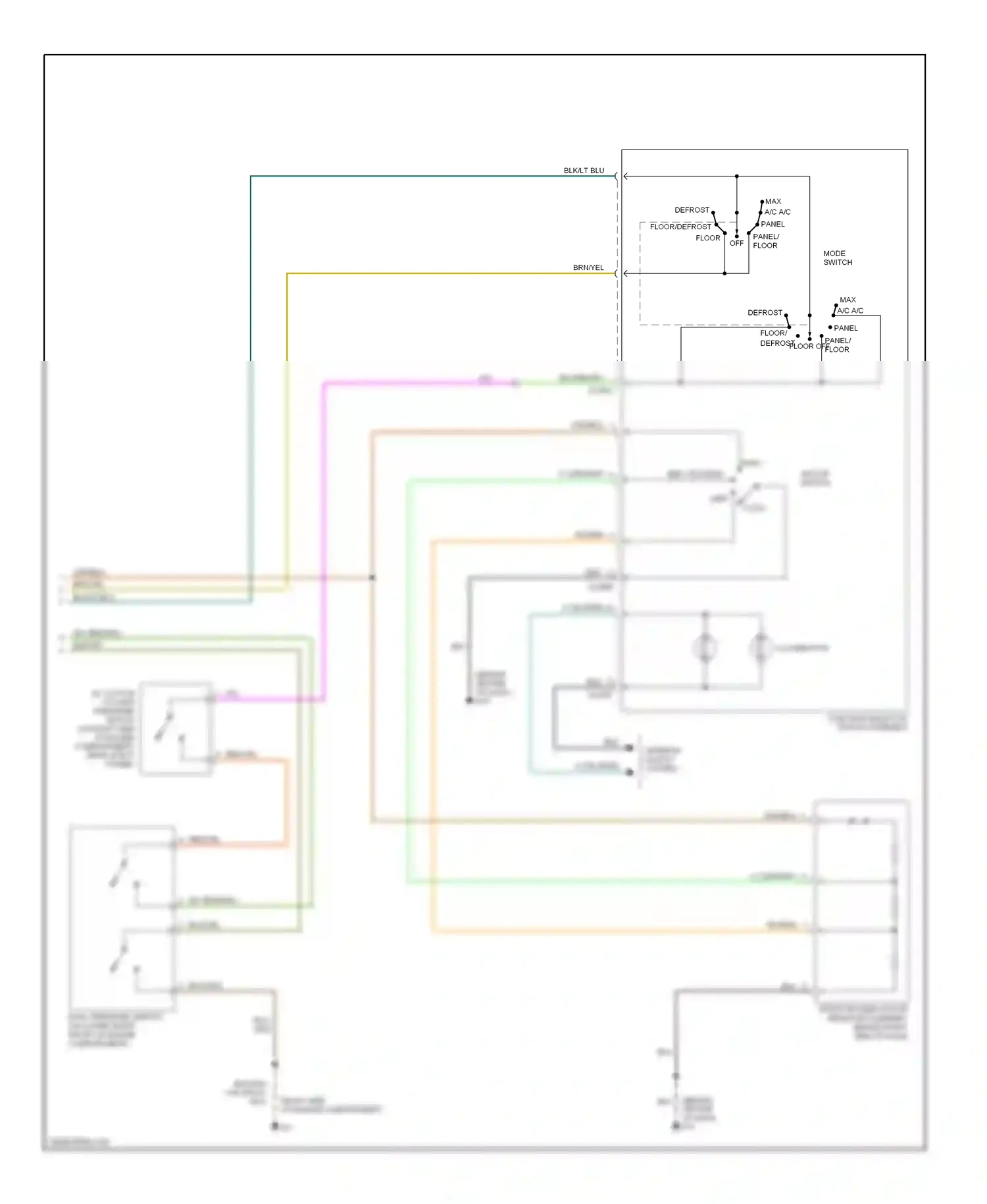 Mazda Tribute I (2000-2004) function selector switch assembly wiring diagram  (1 of 4)