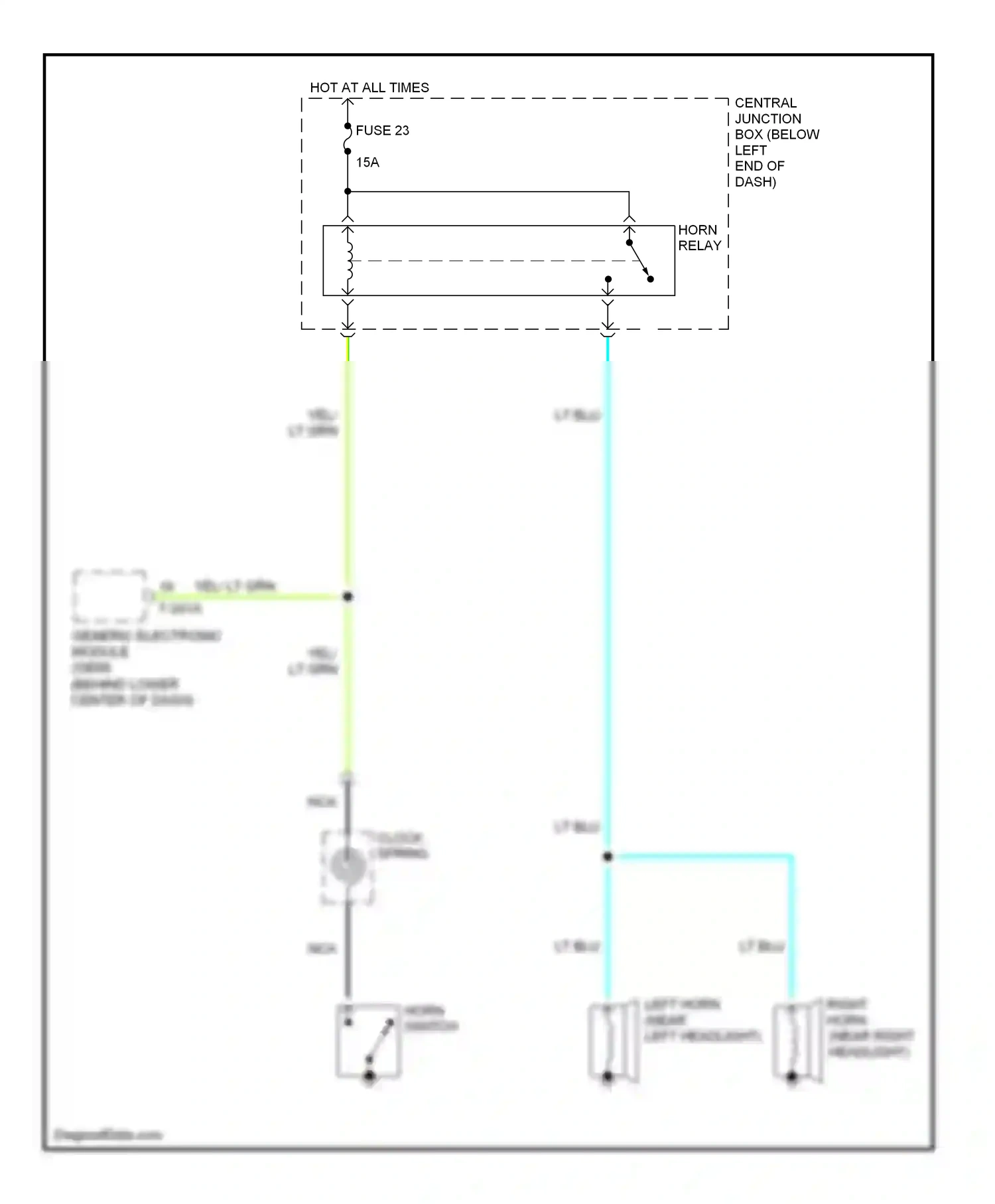 Mazda Tribute I (2000-2004) generic electronic module (gem) wiring diagram  (1 of 1)