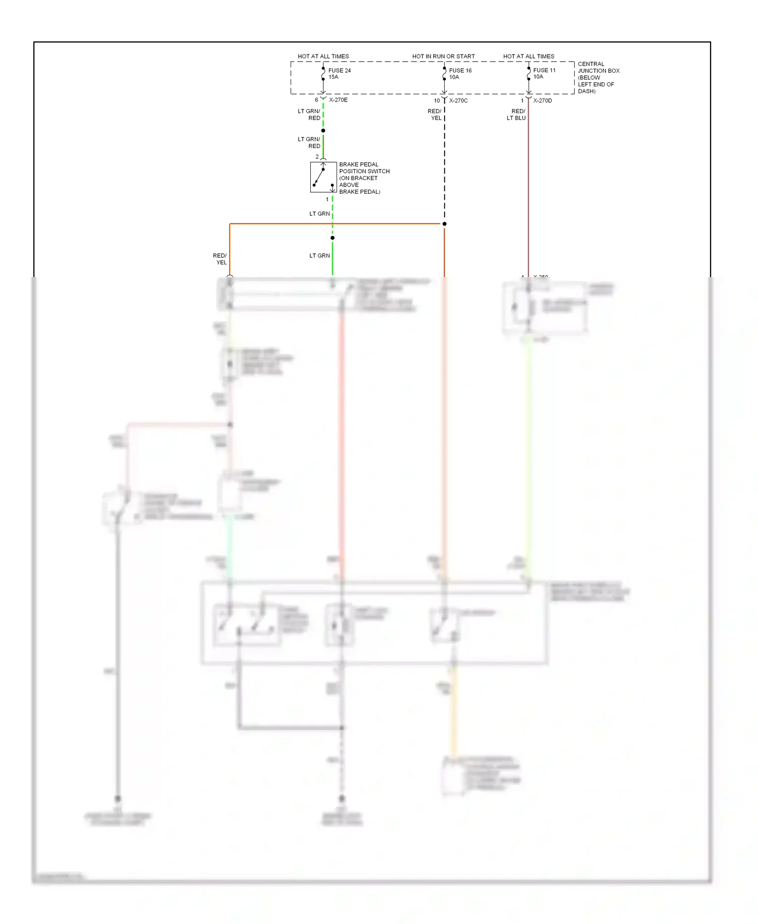 Mazda Tribute I (2000-2004) ignition switch wiring diagram  (5 of 6)