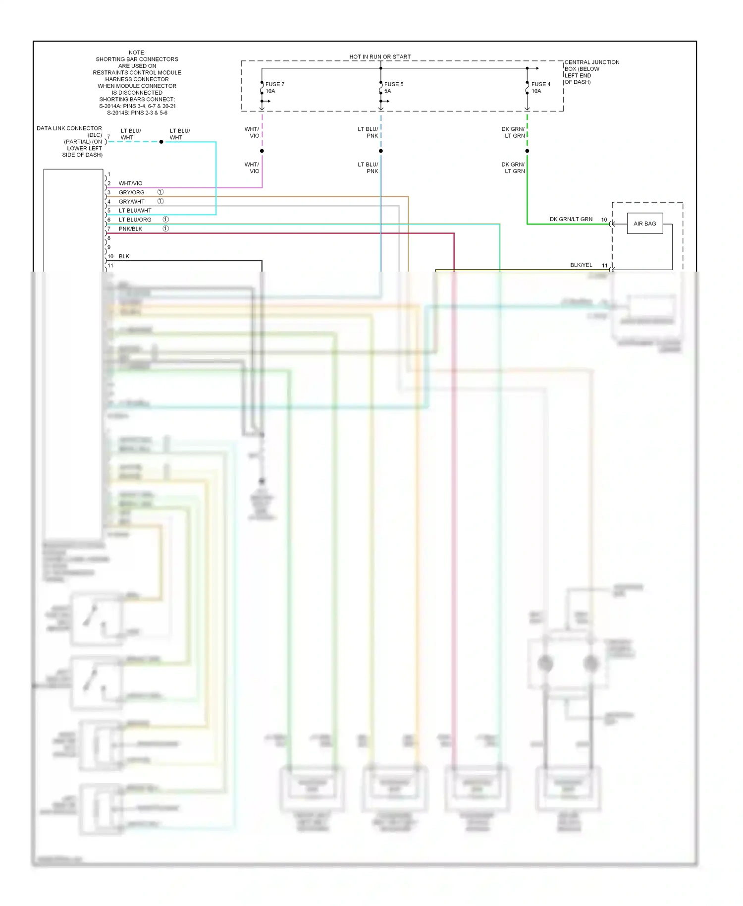 Mazda Tribute I (2000-2004) microprocessor wiring diagram  (1 of 4)
