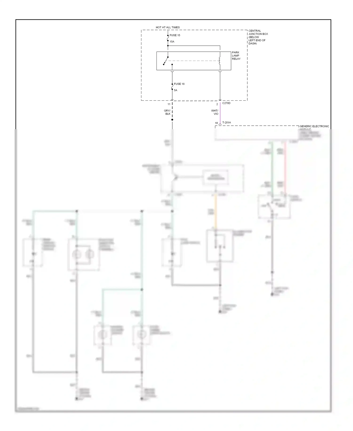 Mazda Tribute I (2000-2004) park wiring diagram  (2 of 2)