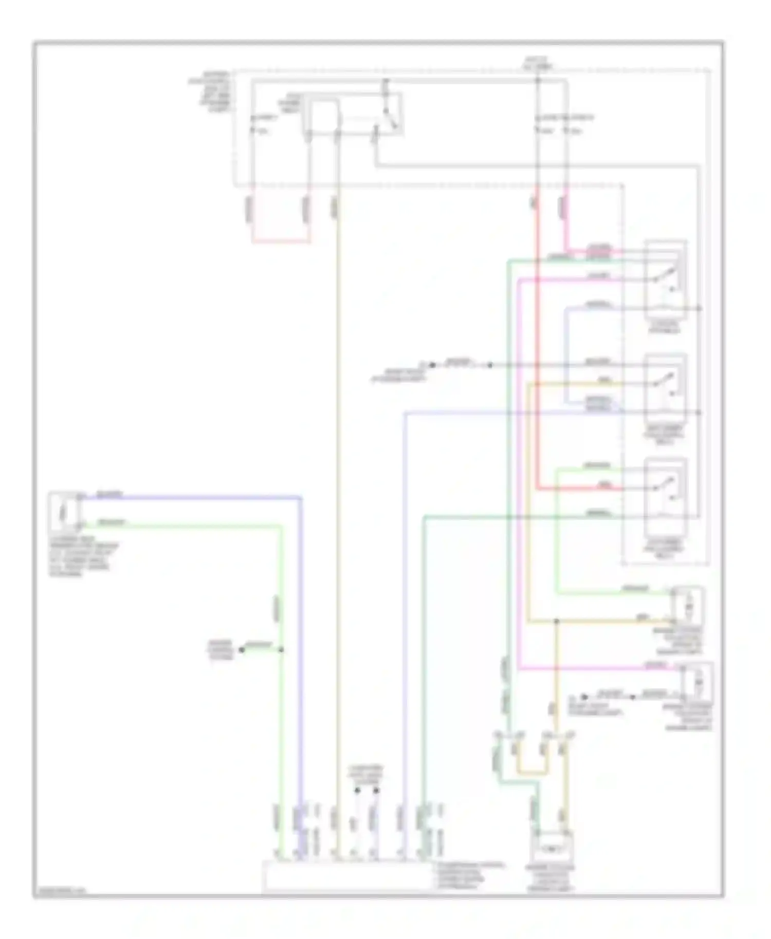 Tribute Mazda II (2007-2011): Cooling fan circuit, except hybrid