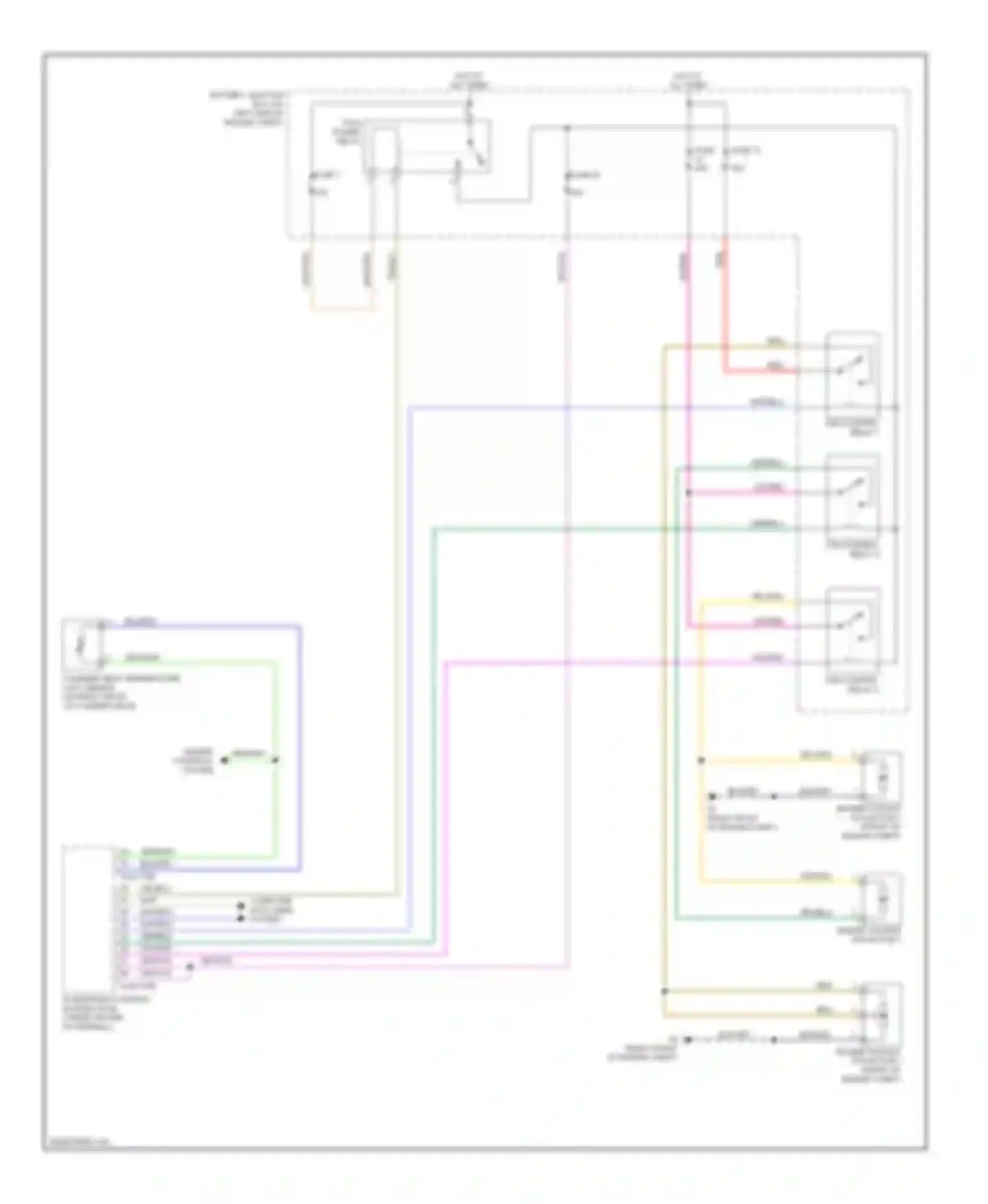 Tribute Mazda II (2007-2011): Cooling fan circuit, hybrid