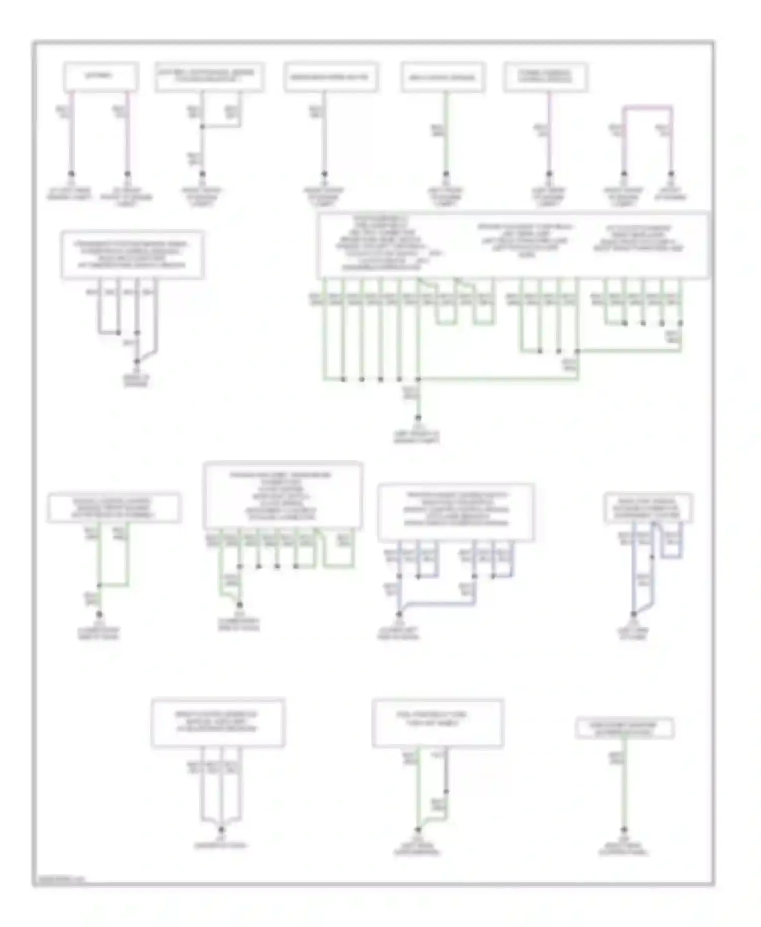 Tribute Mazda II (2007-2011): Ground distribution circuit, except hybrid (1 of 2)