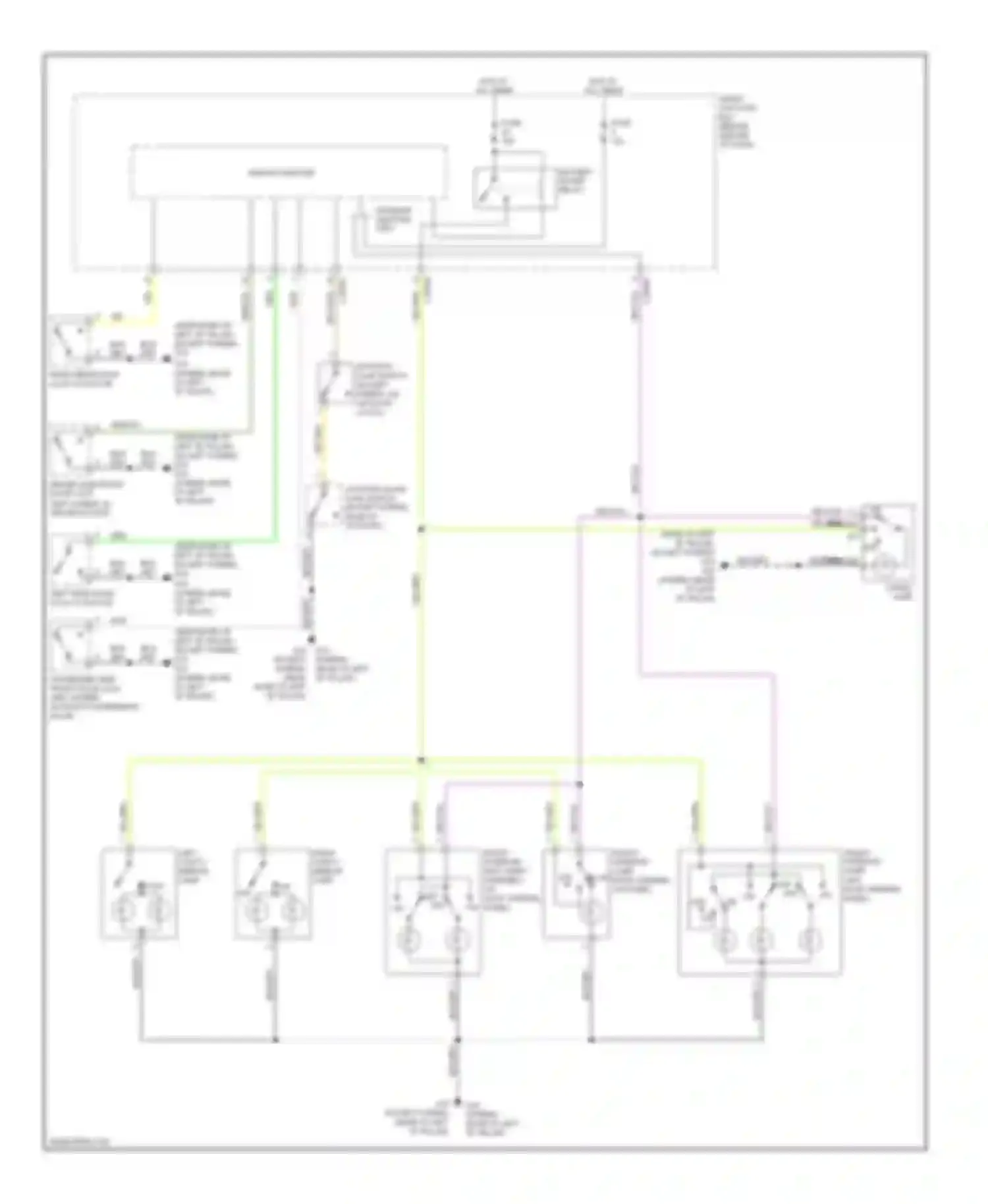 Tribute Mazda II (2007-2011): Courtesy lamps circuit