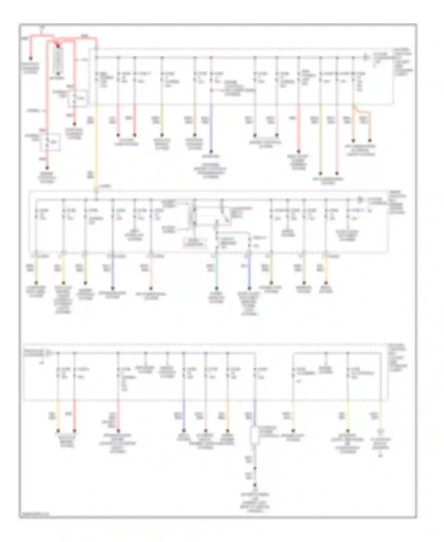Tribute Mazda II (2007-2011): Power distribution circuit (1 of 2)