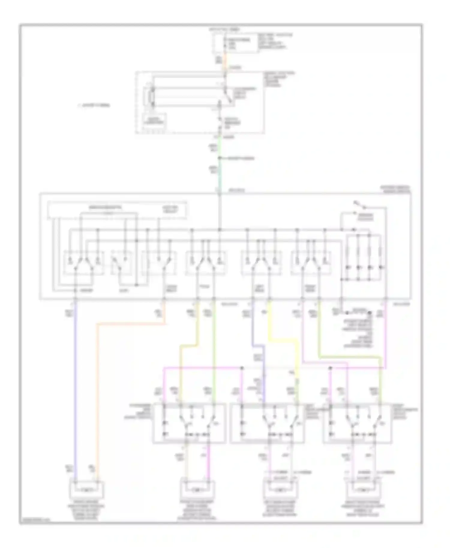 Tribute Mazda II (2007-2011): Power windows circuit