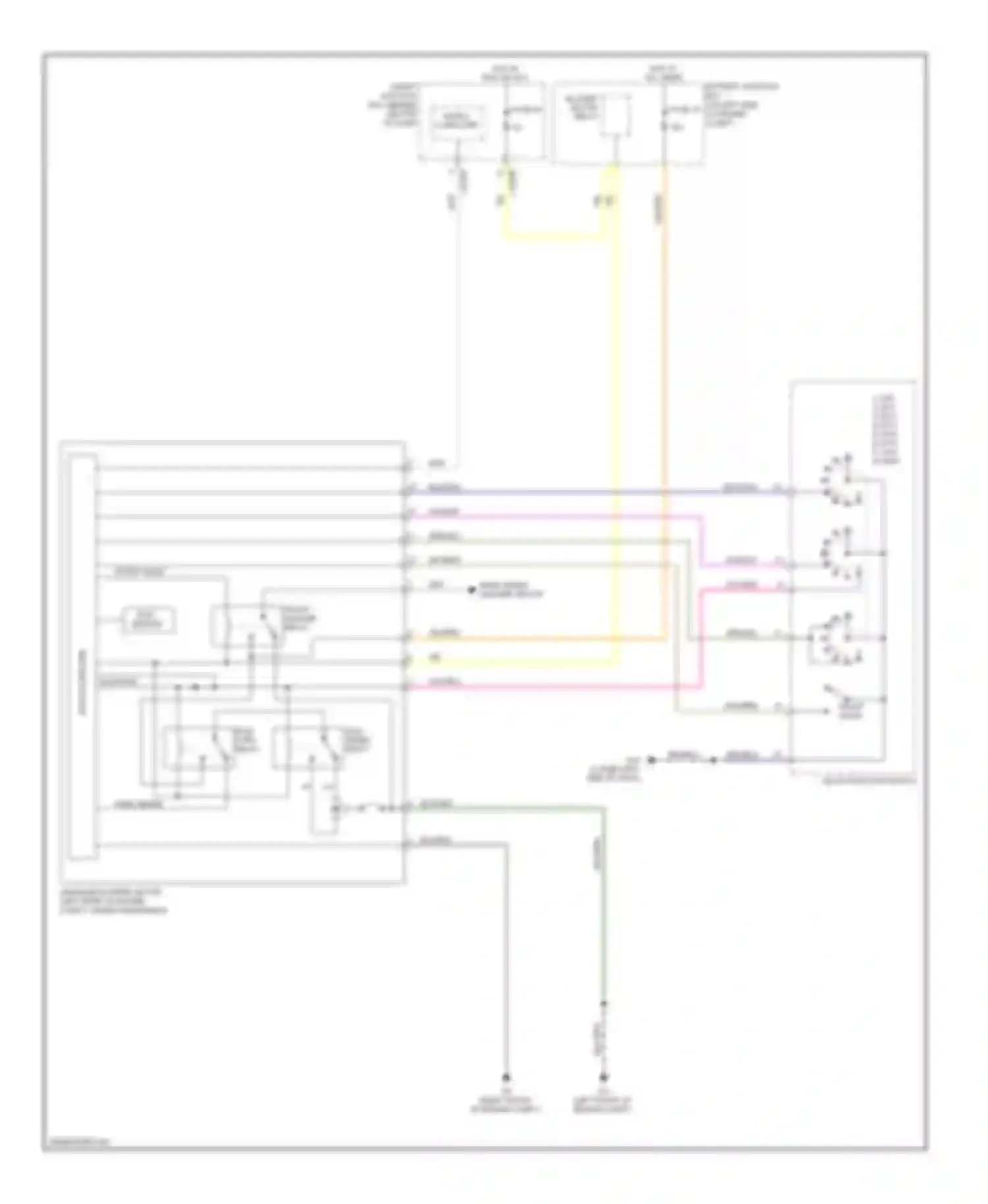 Tribute Mazda II (2007-2011): Front wiper/washer circuit, except hybrid