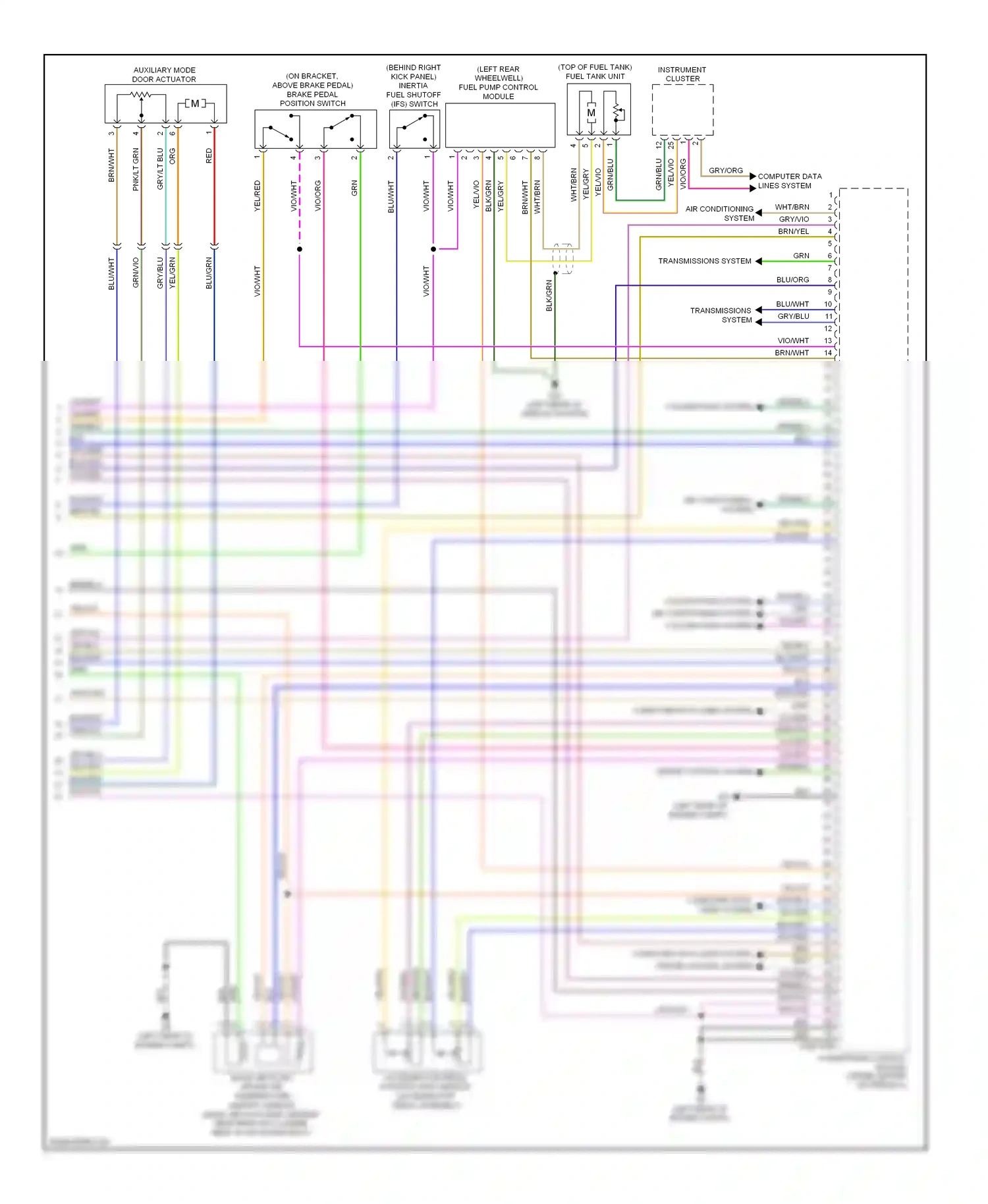 Mazda Tribute II (2007-2011) computer data lines system wiring diagram  (19 of 30)