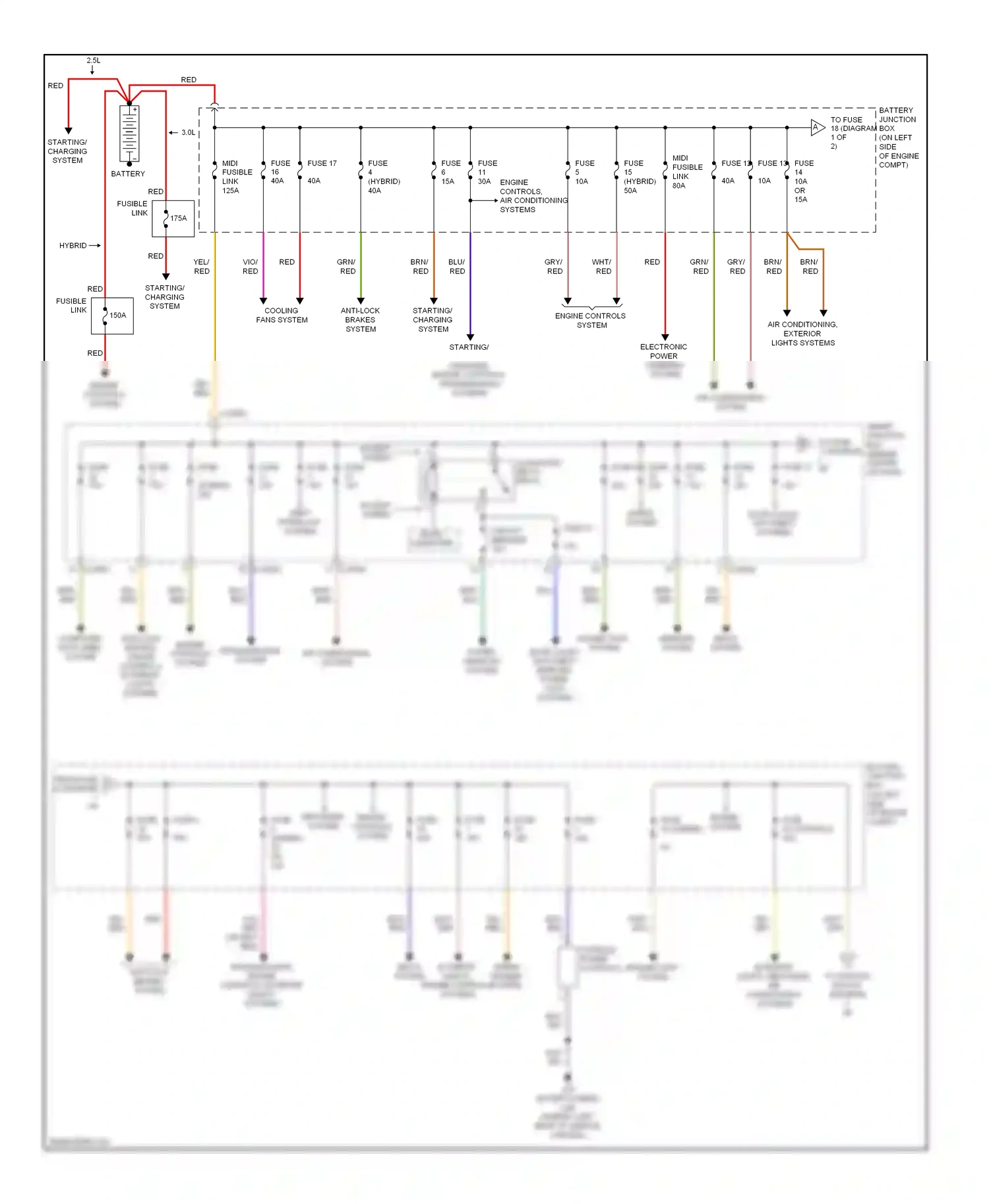 Mazda Tribute II (2007-2011) defogger engine system controls system wiring diagram  (1 of 1)