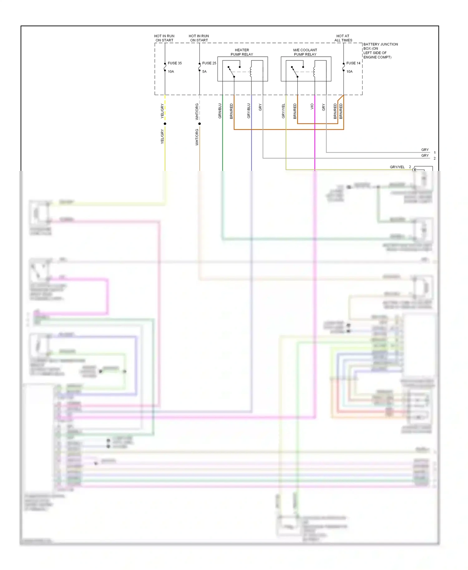 Mazda Tribute II (2007-2011) engine compt) wiring diagram  (1 of 1)