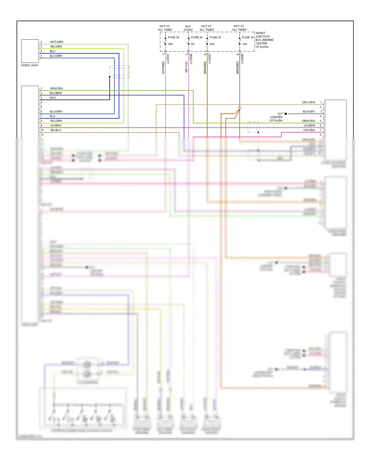 Mazda Tribute II (2007-2011) front display interface module wiring diagram  (2 of 2)