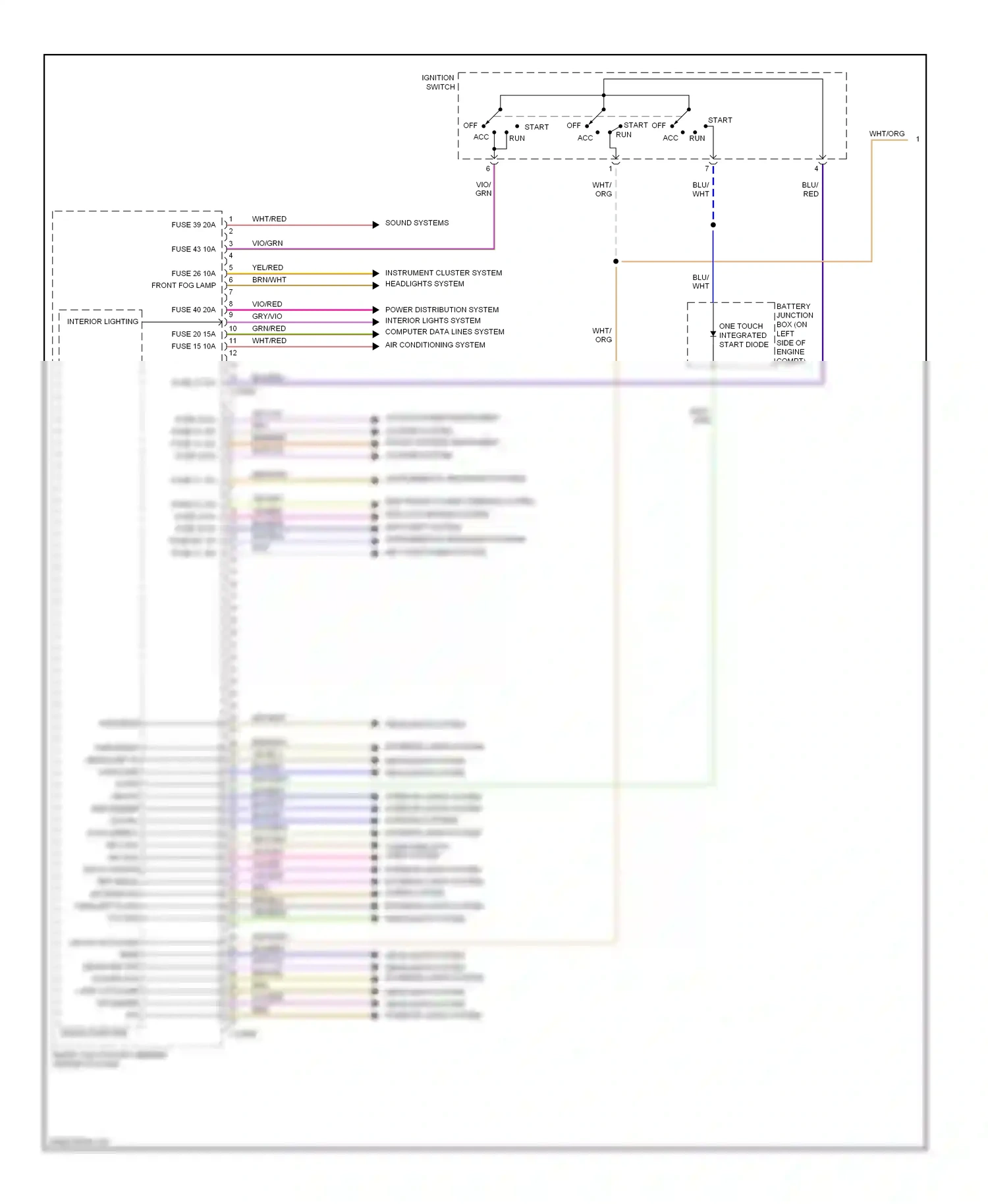 Mazda Tribute II (2007-2011) ignition switch wiring diagram  (1 of 9)
