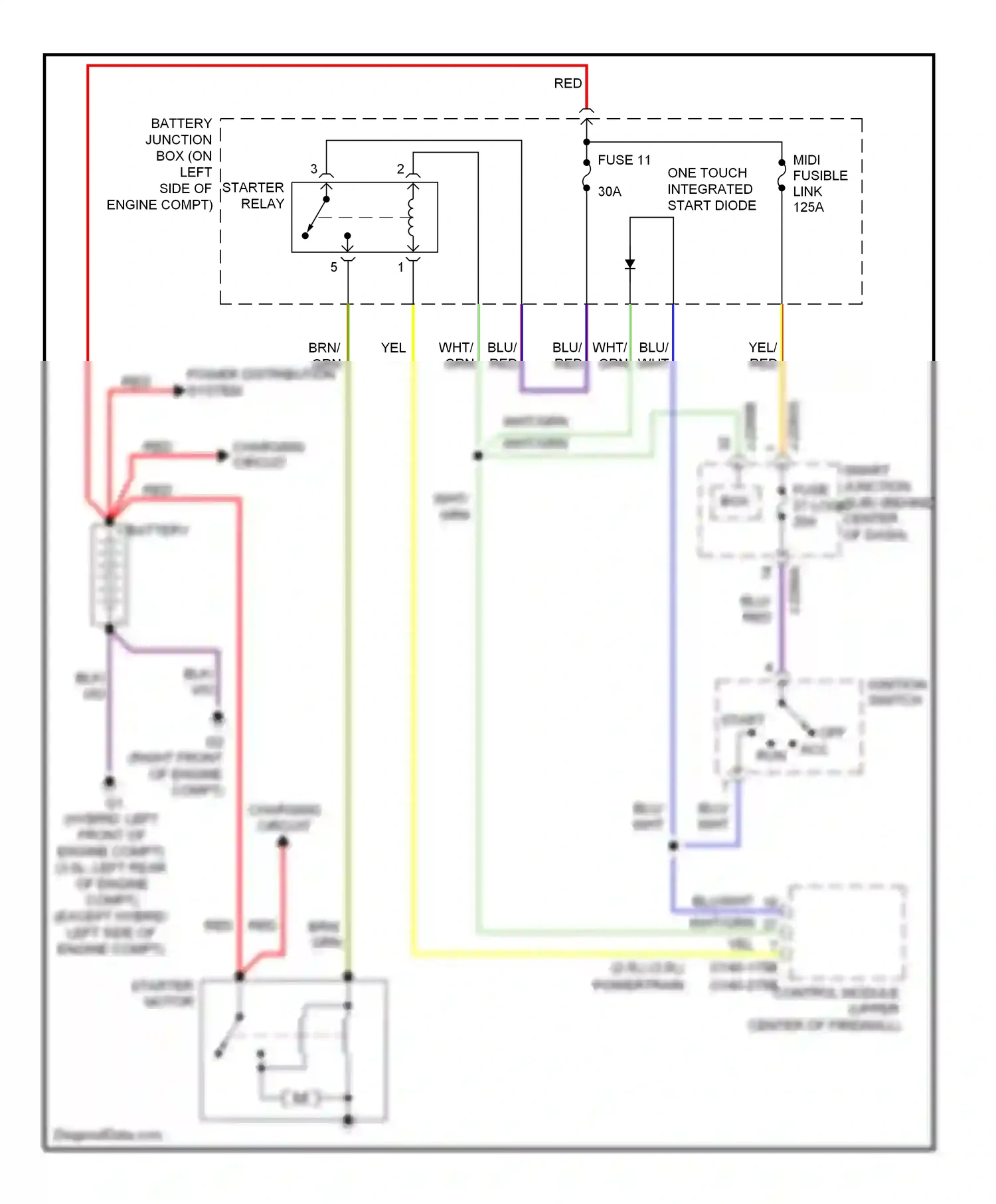 Mazda Tribute II (2007-2011) ignition switch wiring diagram  (5 of 9)
