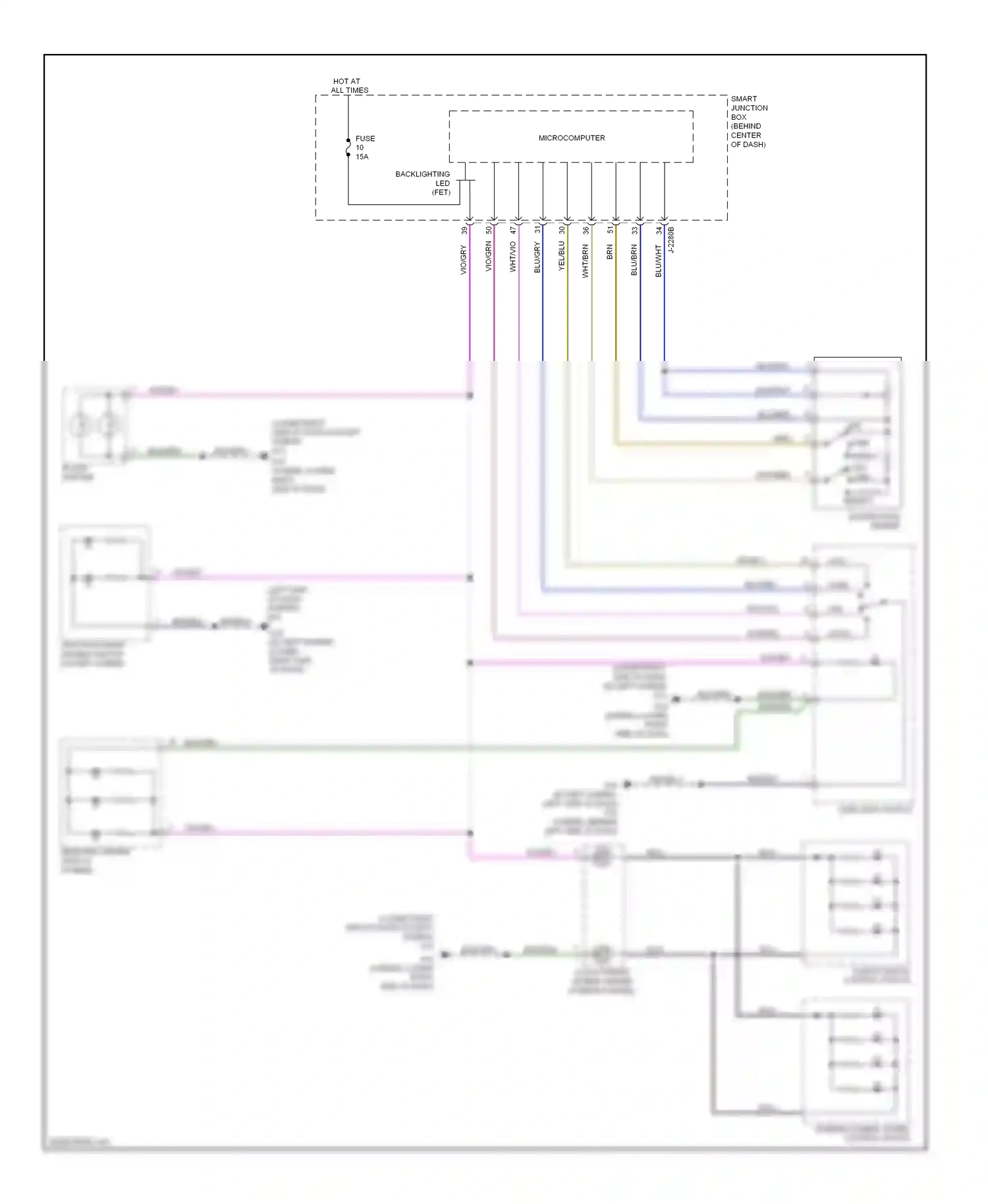Mazda Tribute II (2007-2011) main light switch wiring diagram  (5 of 6)