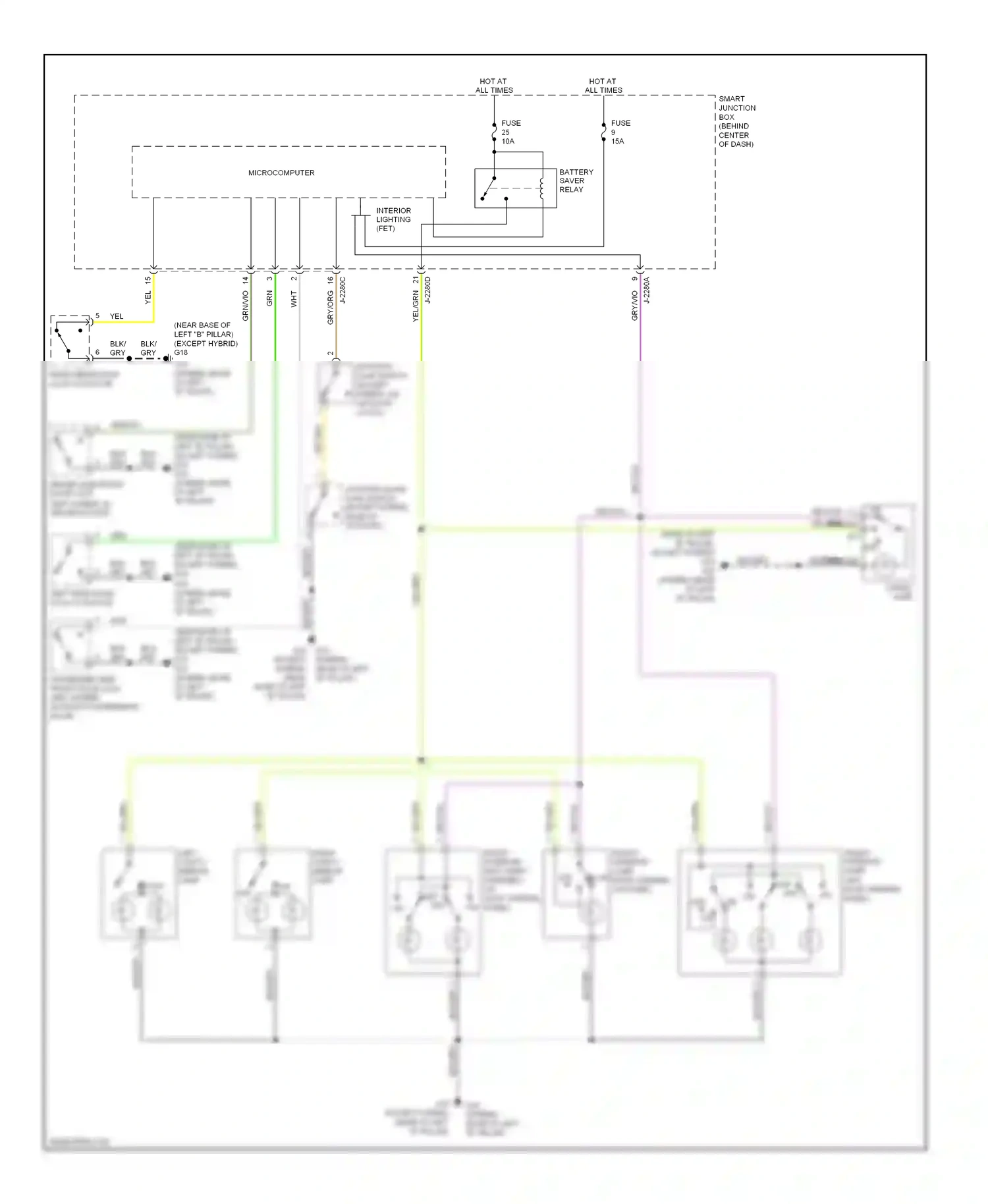 Mazda Tribute II (2007-2011) microcomputer wiring diagram  (11 of 23)