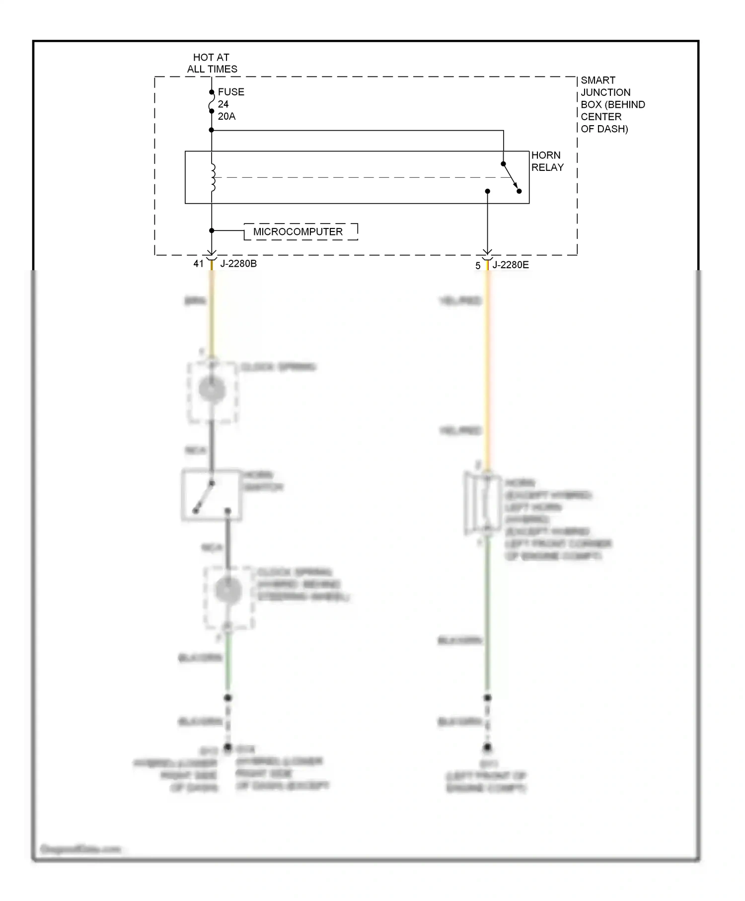 Mazda Tribute II (2007-2011) microcomputer wiring diagram  (14 of 23)