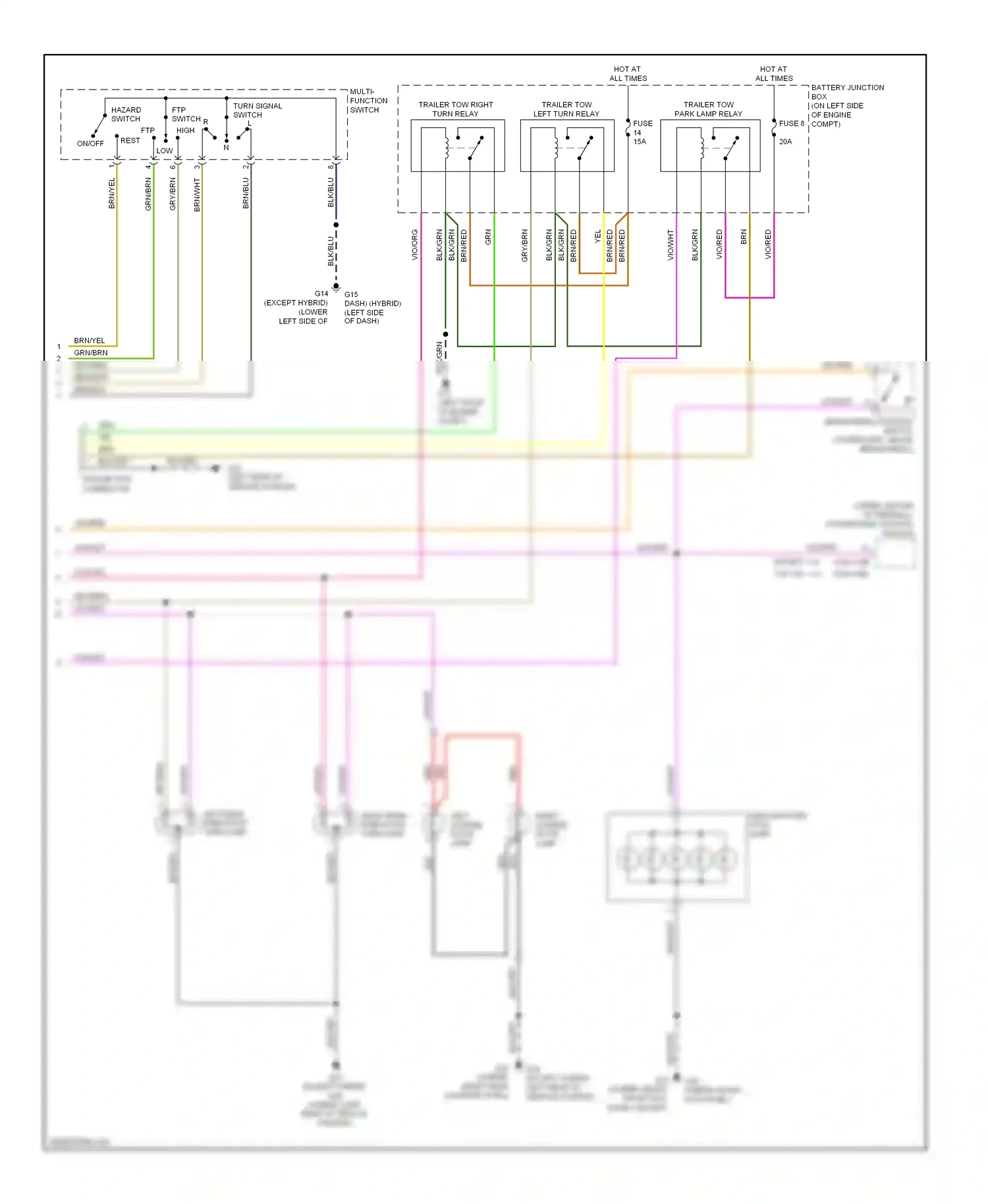 Mazda Tribute II (2007-2011) multi- function switch wiring diagram  (1 of 8)