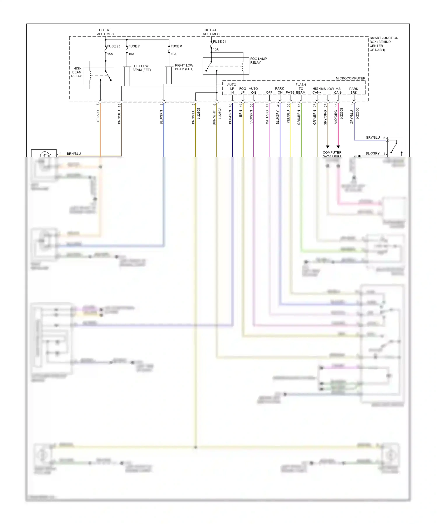 Mazda Tribute II (2007-2011) multi- function switch wiring diagram  (6 of 8)