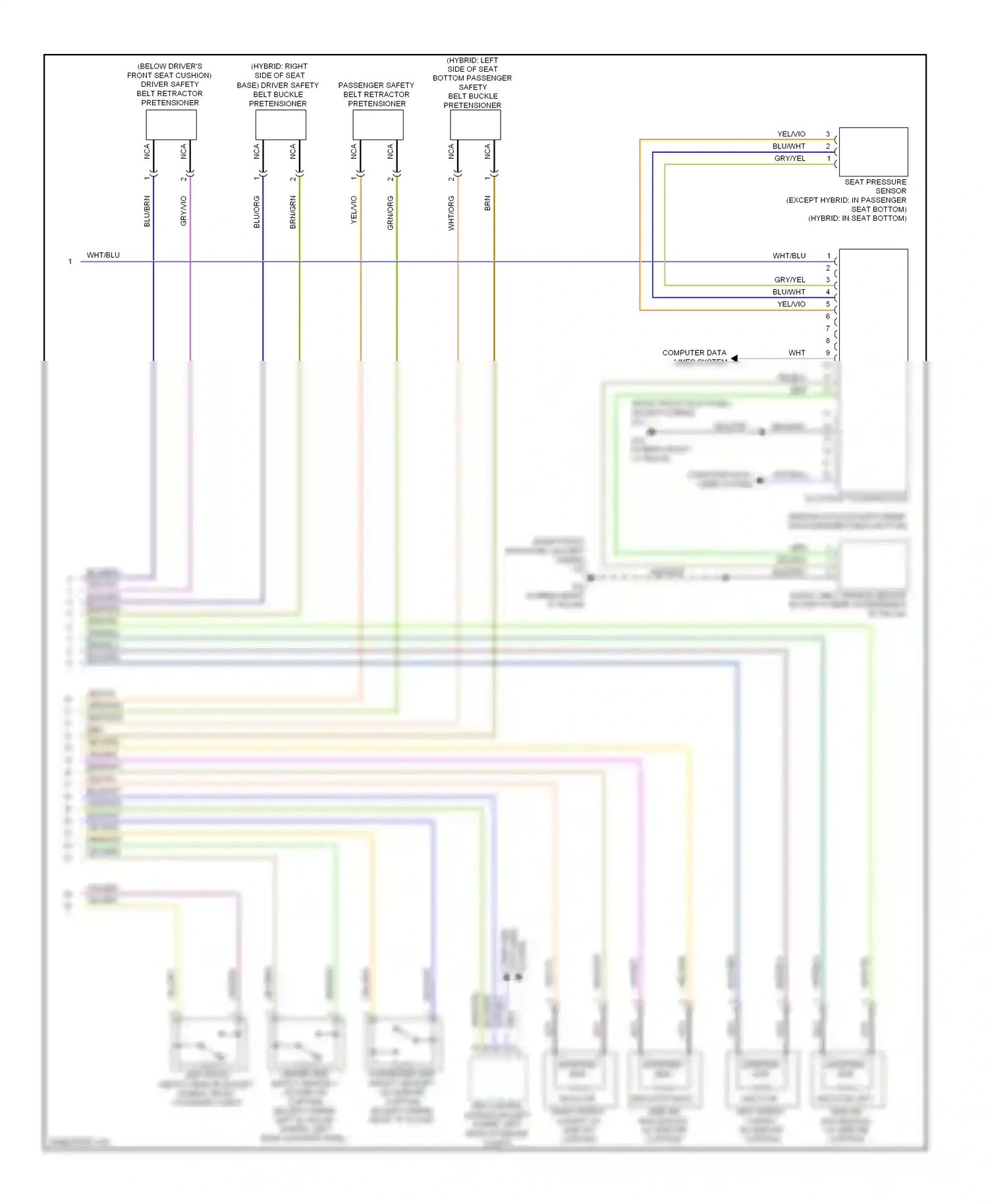 Mazda Tribute II (2007-2011) occupant classification wiring diagram  (1 of 1)