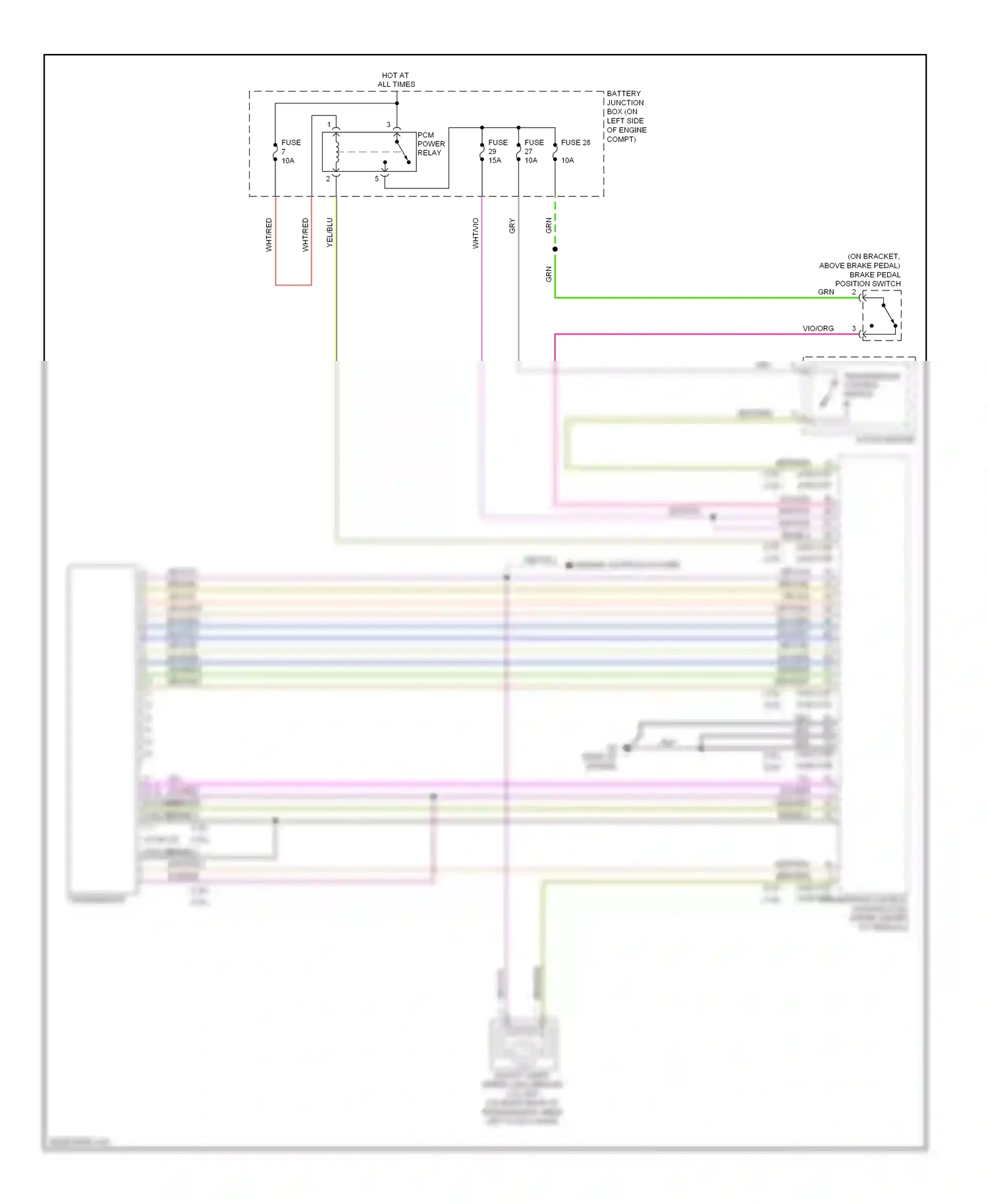 Mazda Tribute II (2007-2011) position switch) wiring diagram  (1 of 2)