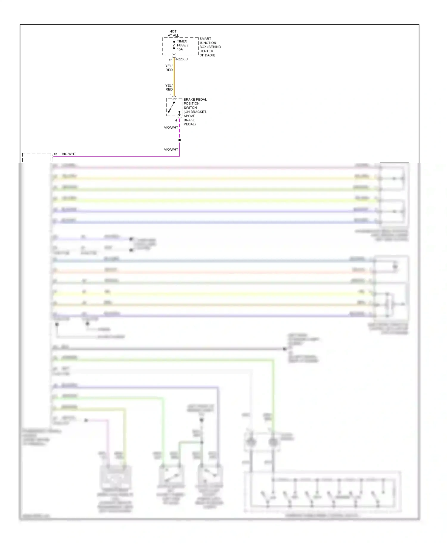 Mazda Tribute II (2007-2011) steering wheel/speed control switch wiring diagram  (1 of 1)