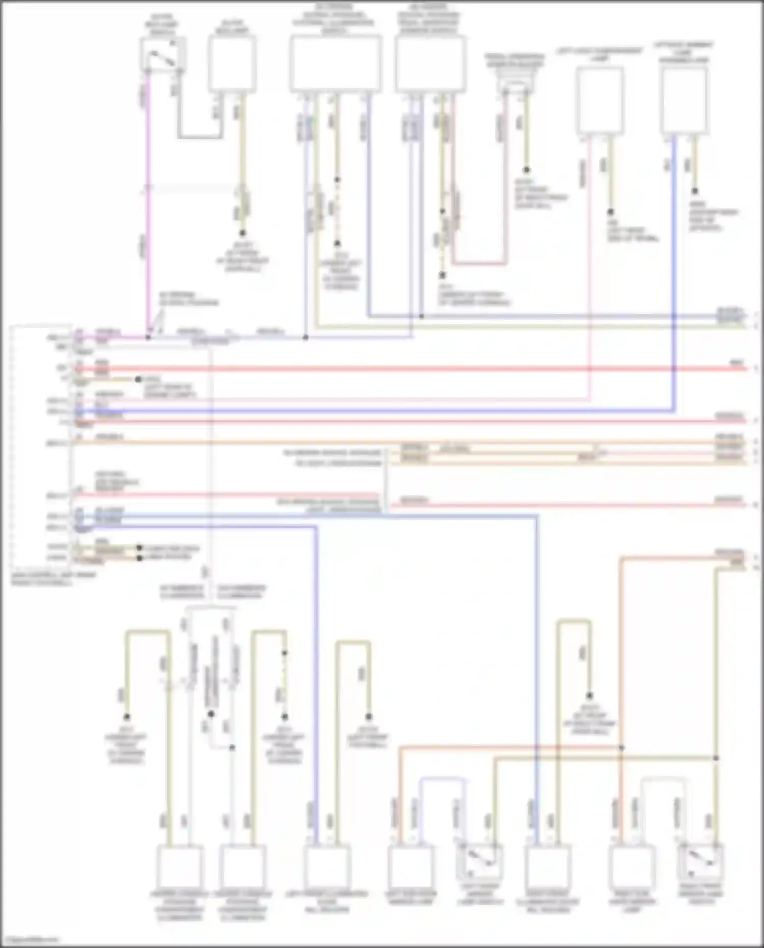 A-class Mercedes-Benz W177 (2018-2023): Courtesy lamps circuit (1 of 6)