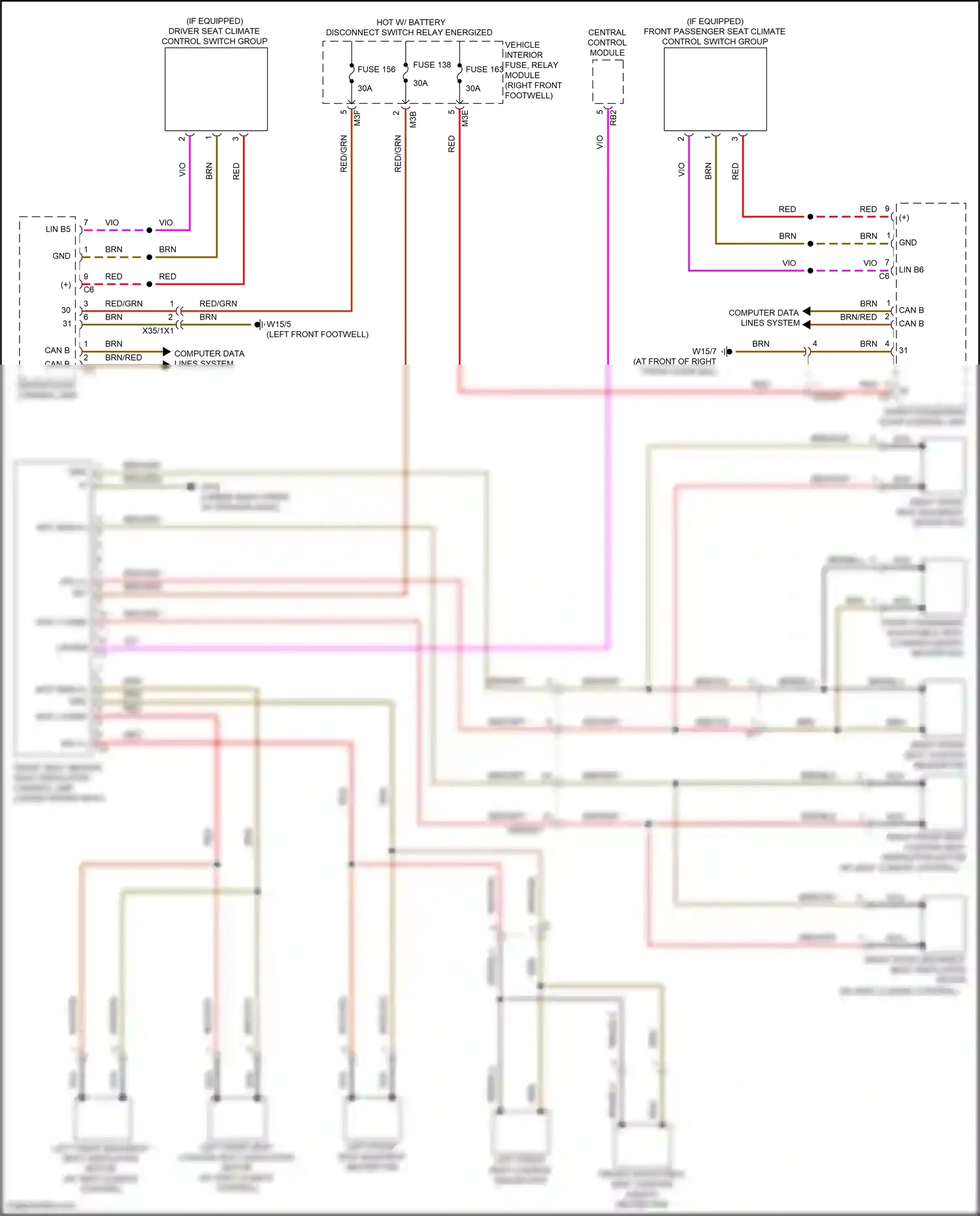 Wiring diagram central control module for Mercedes-Benz A-class W177 (2018-2023) (23 of 29)